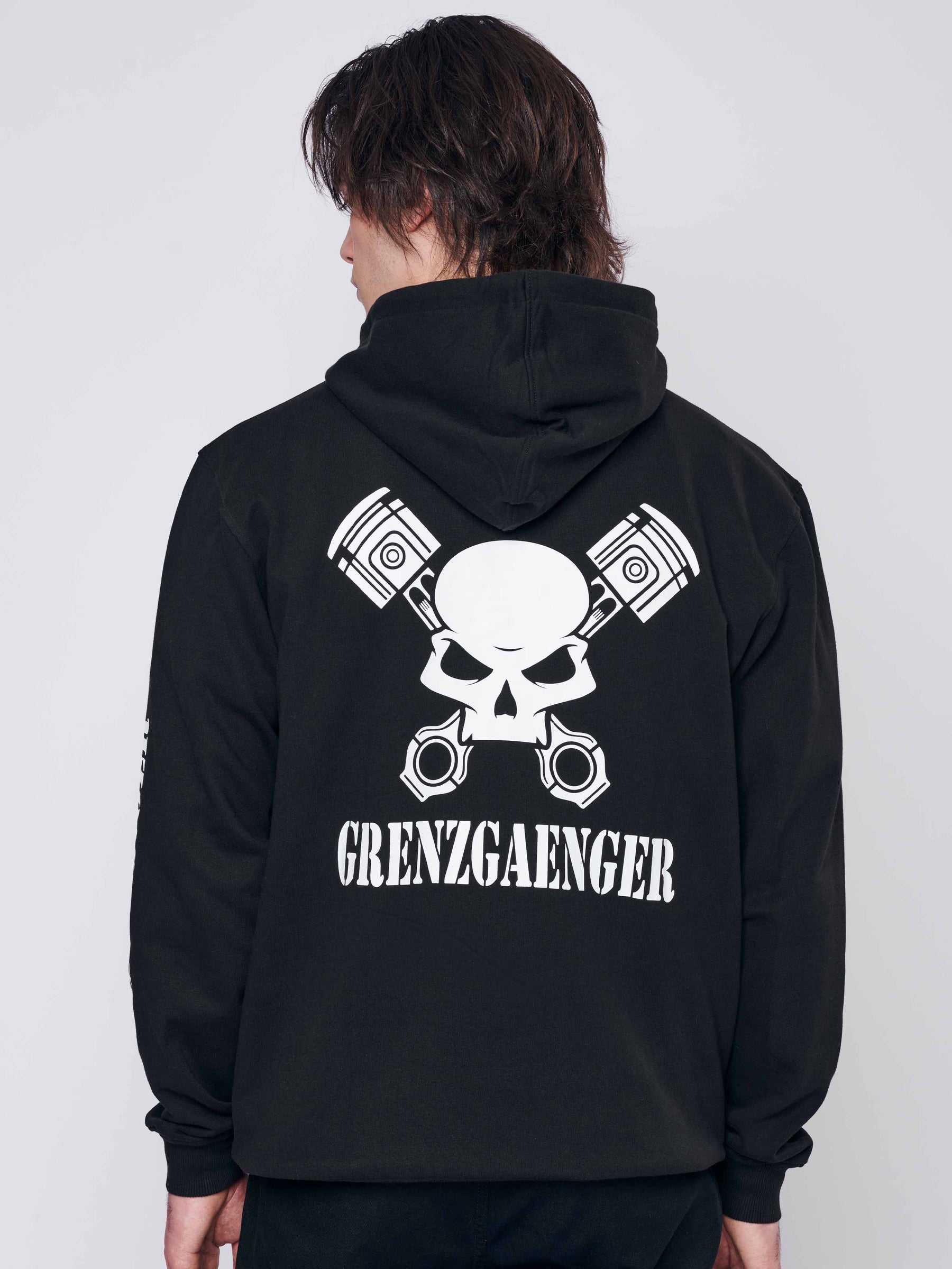 Skull Hoodie Men Black