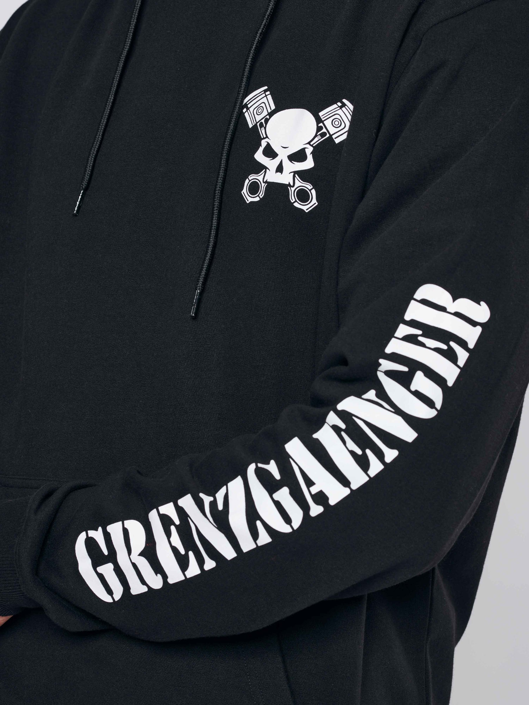Skull Hoodie Men Black