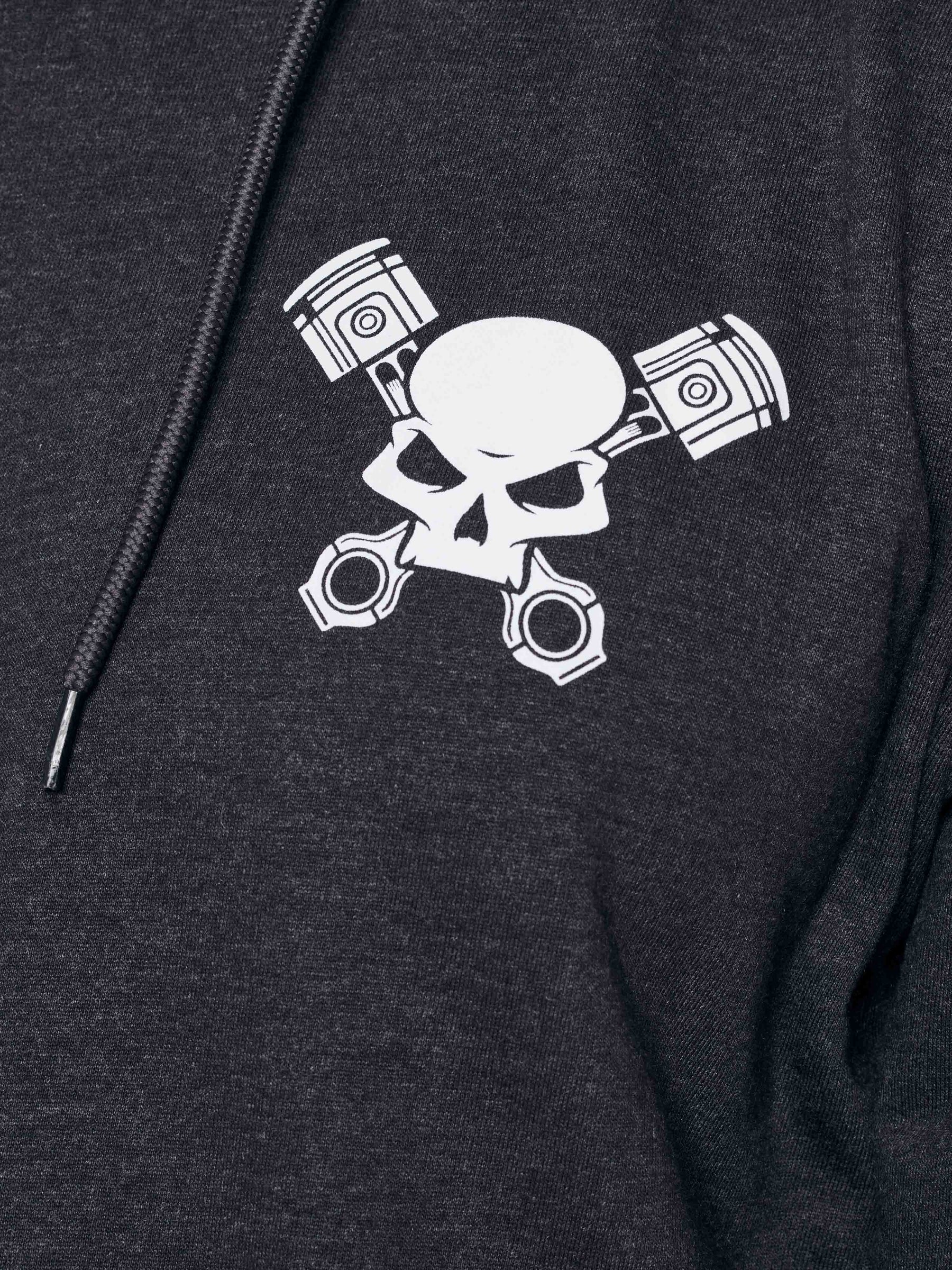 Skull Hoodie Men Grey