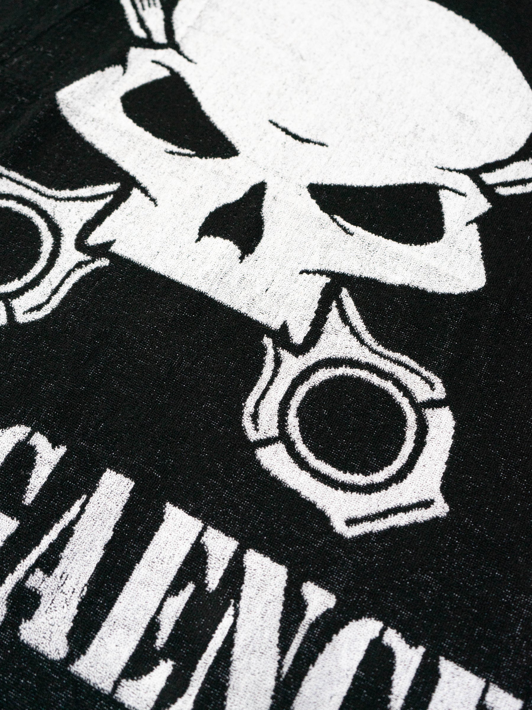 Beach Towel - Classic Skull Black