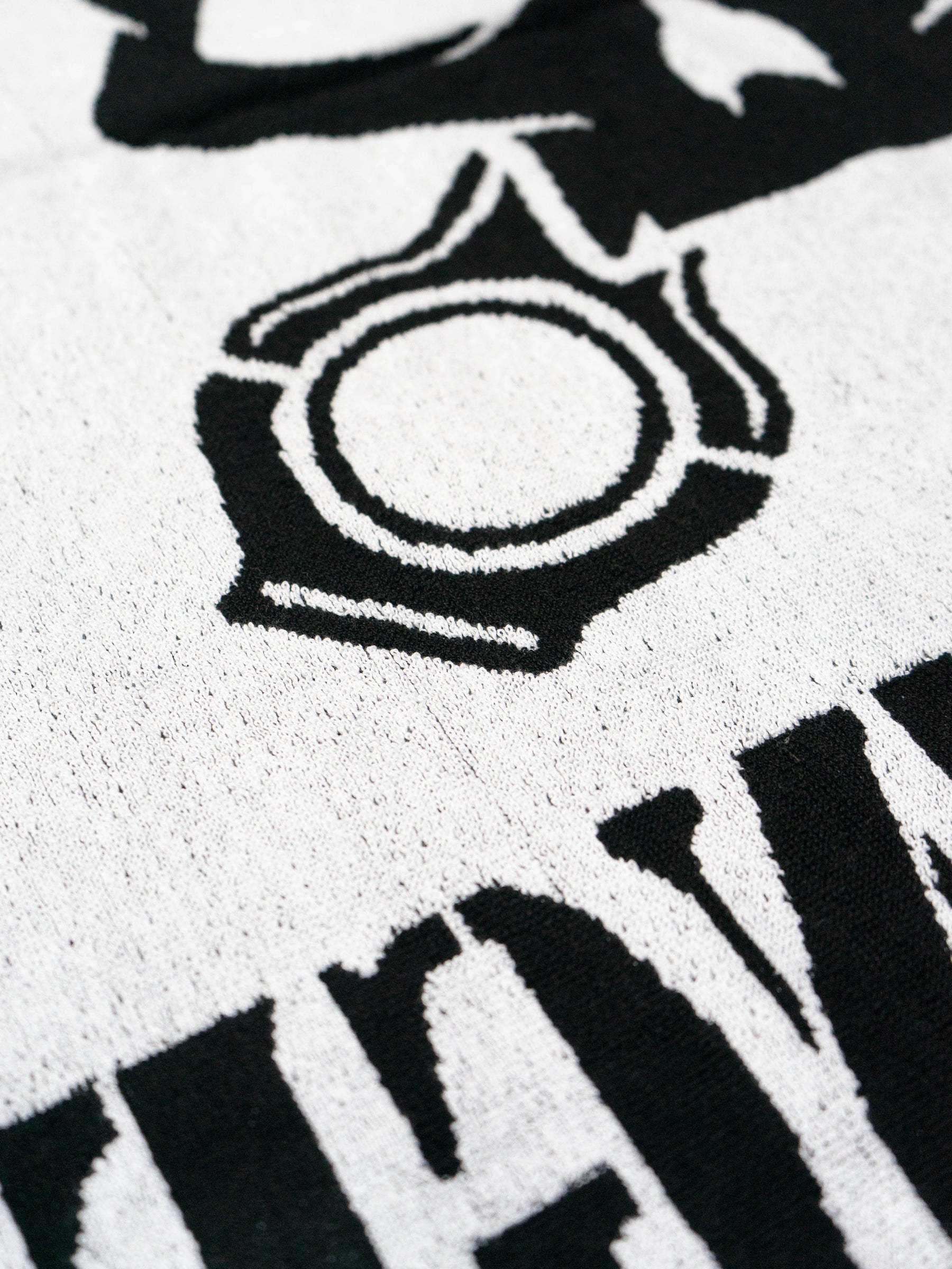 Beach Towel - Classic Skull Black