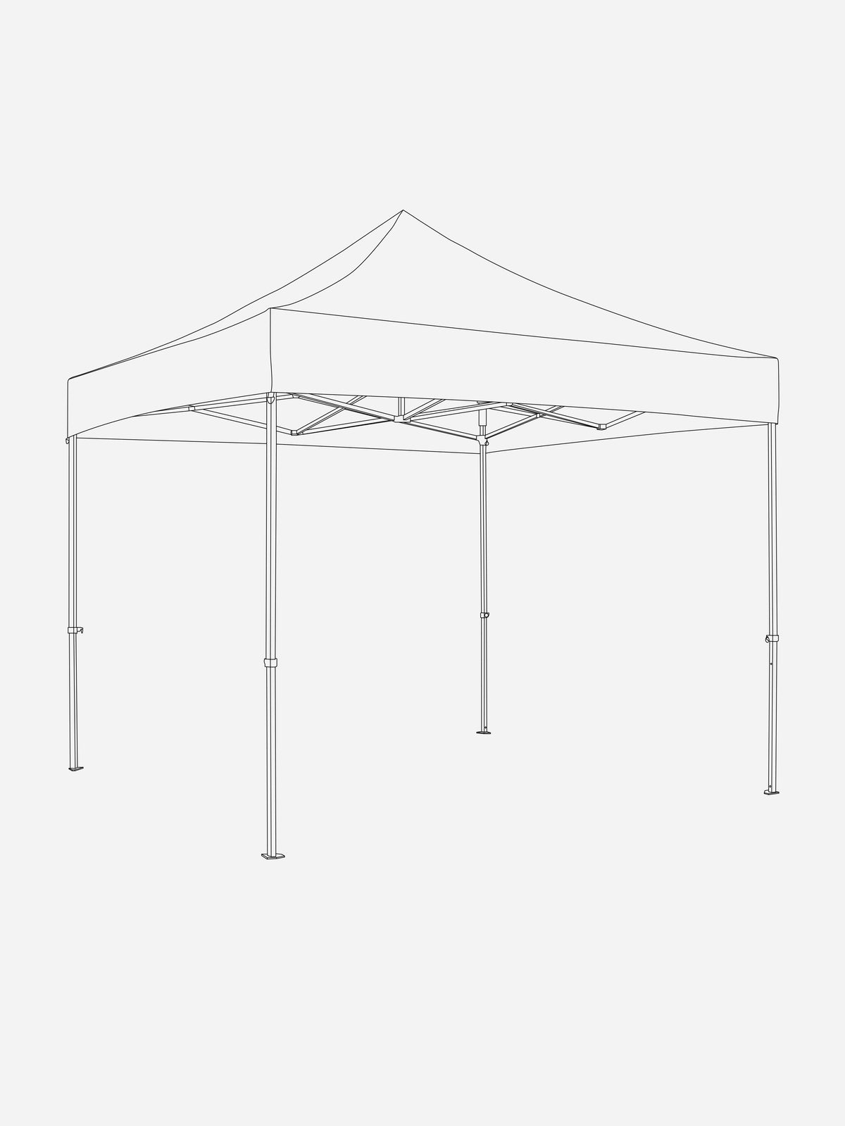 Faltzelt mit Wänden