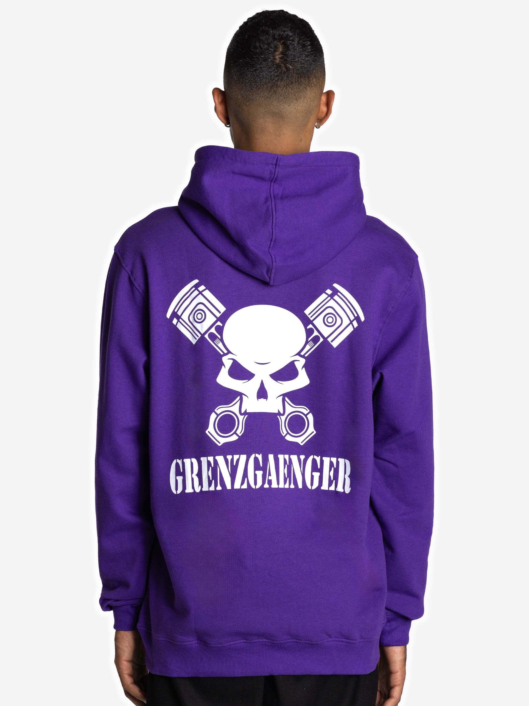 Skull Hoodie Men Purple