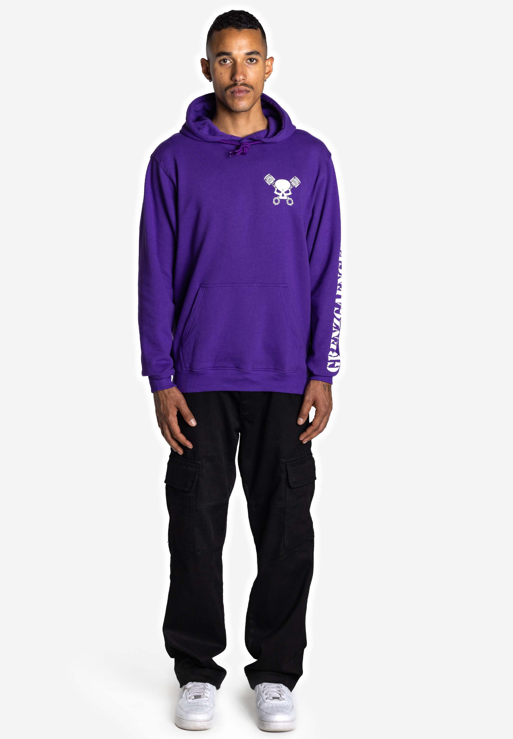 Skull Hoodie Men Purple