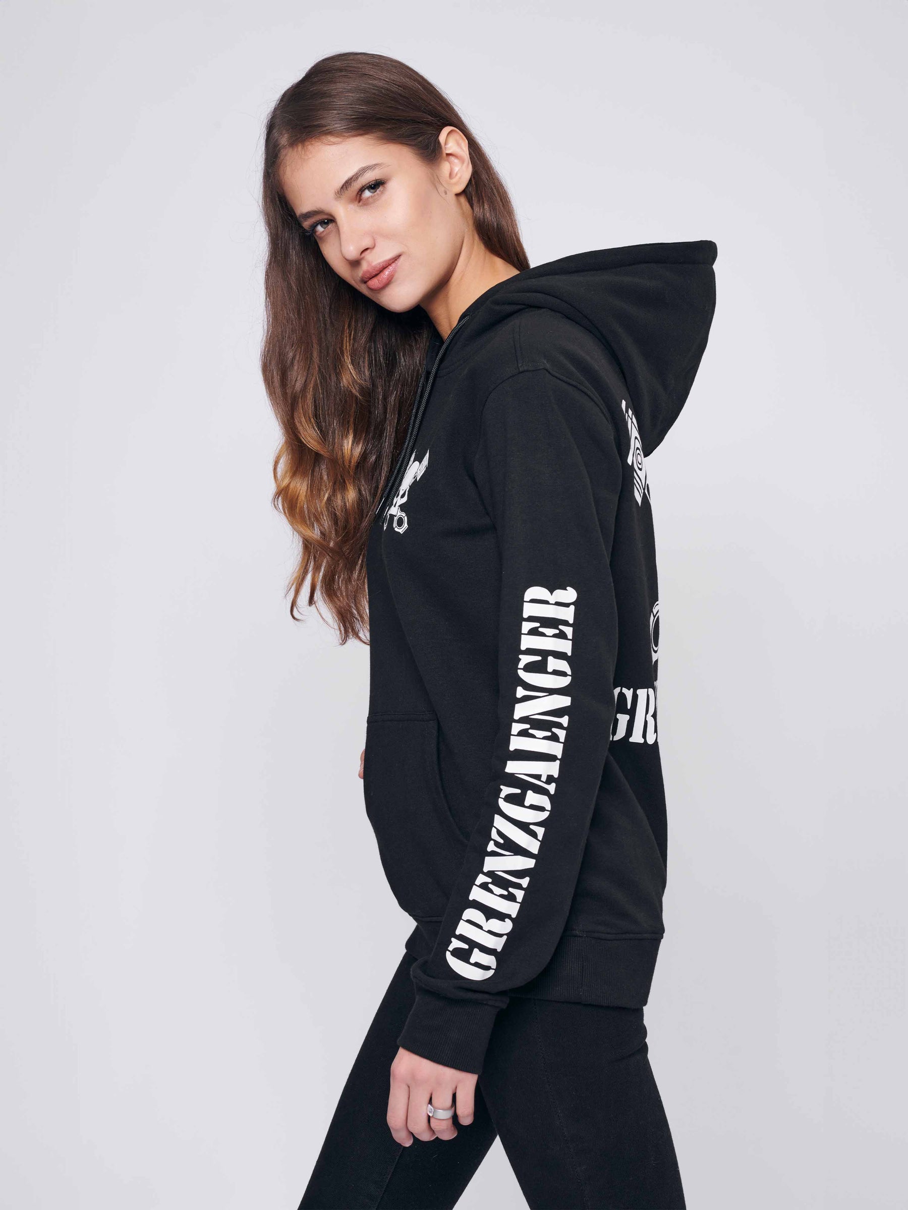 Skull Hoodie Women Black