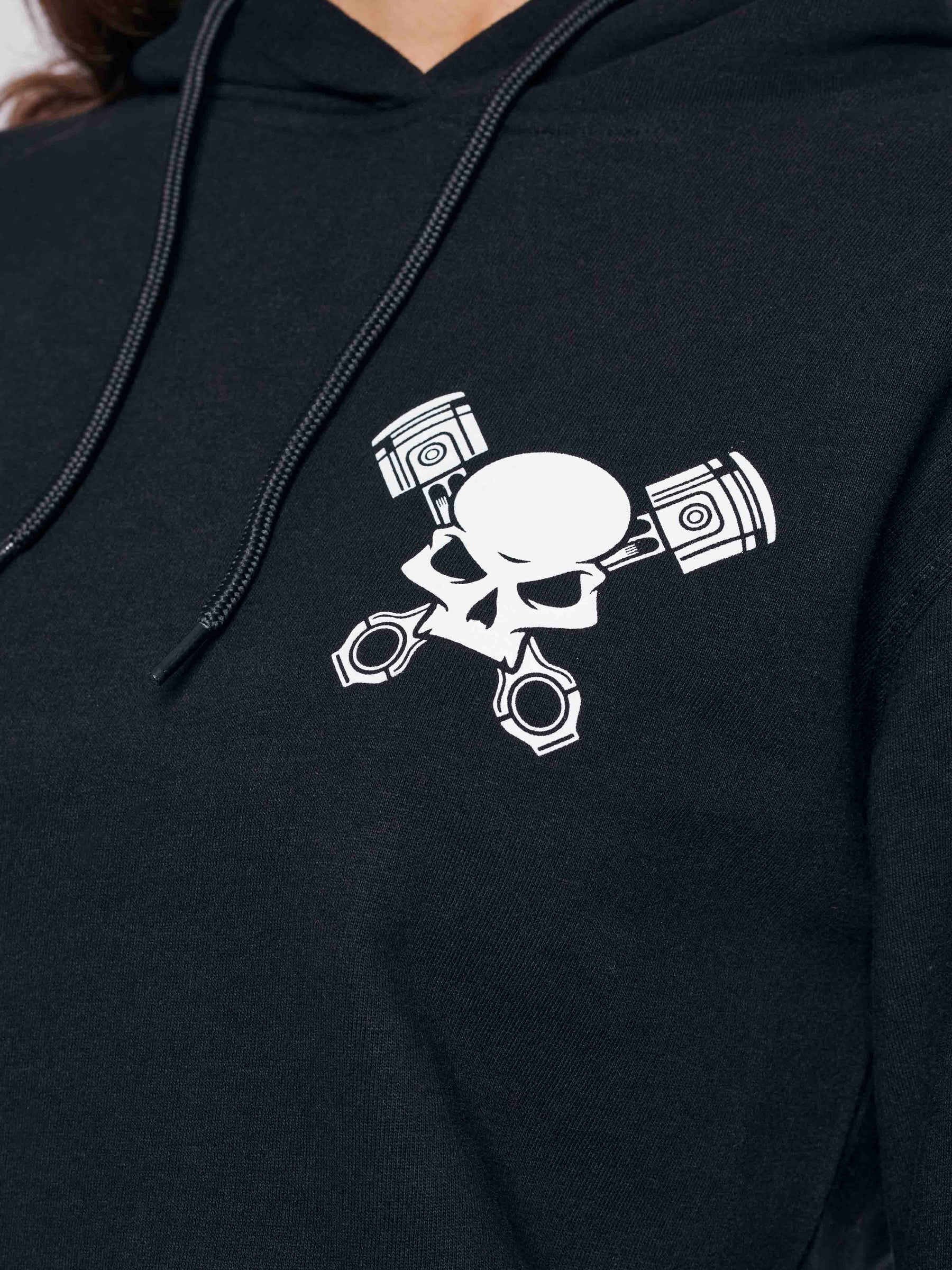 Skull Hoodie Women Black