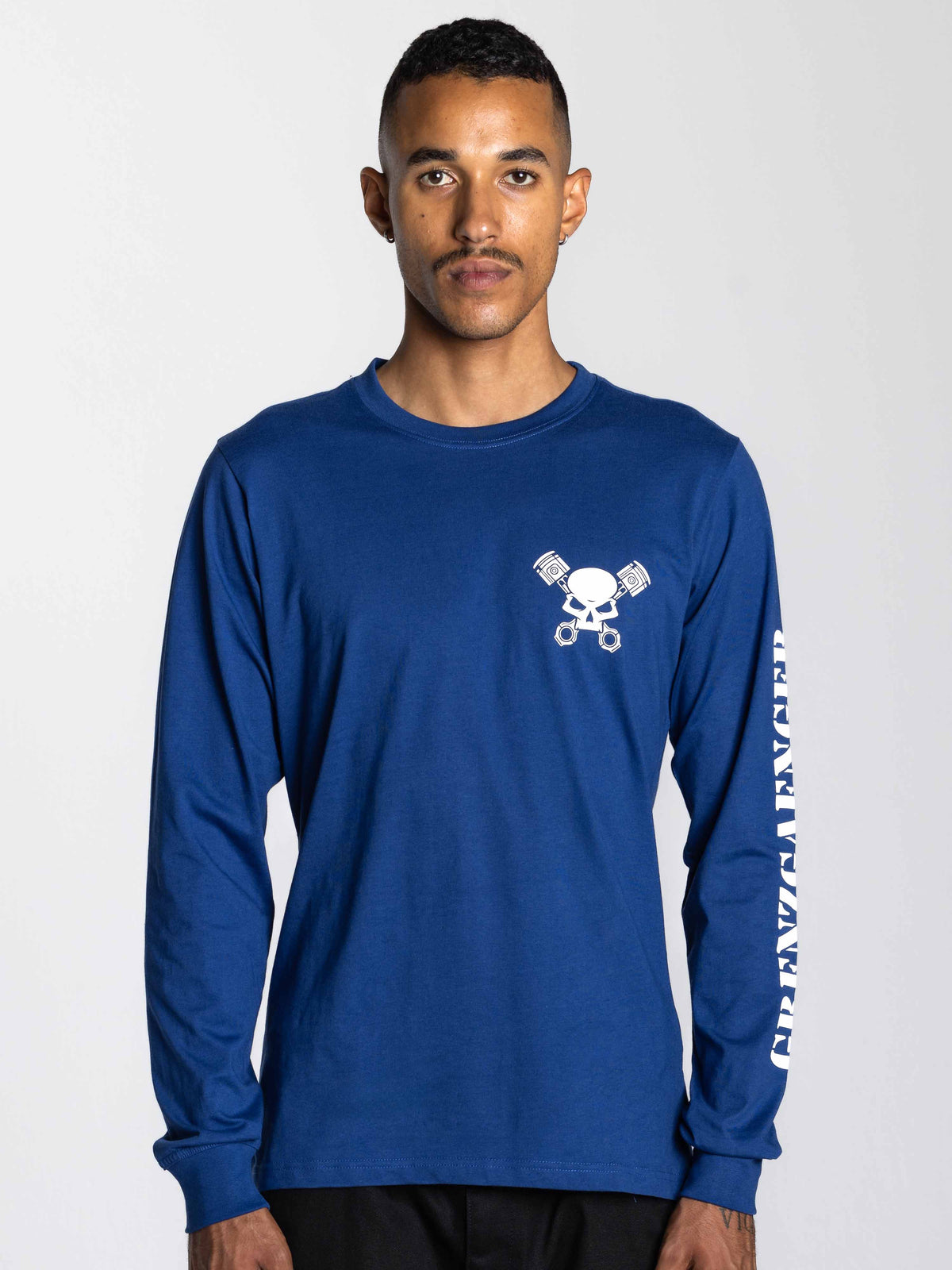 Skull Longsleeve navy blue