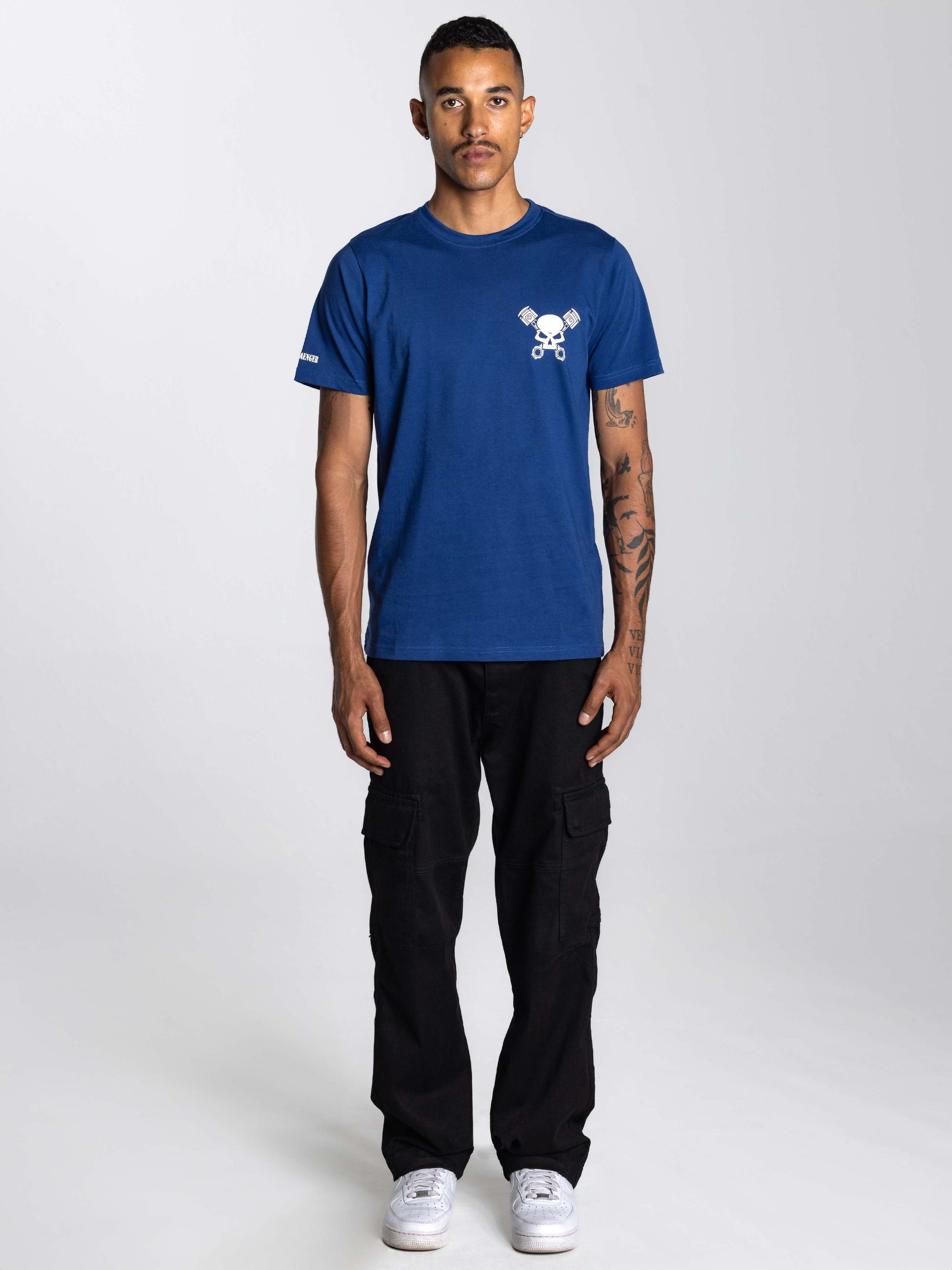 Skull Tee Men Blue