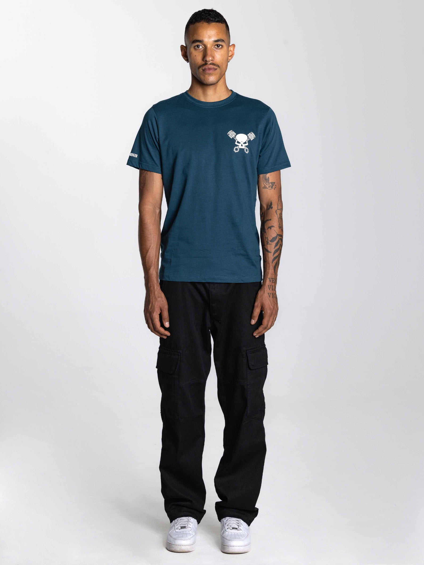 Skull Tee Men Petrol