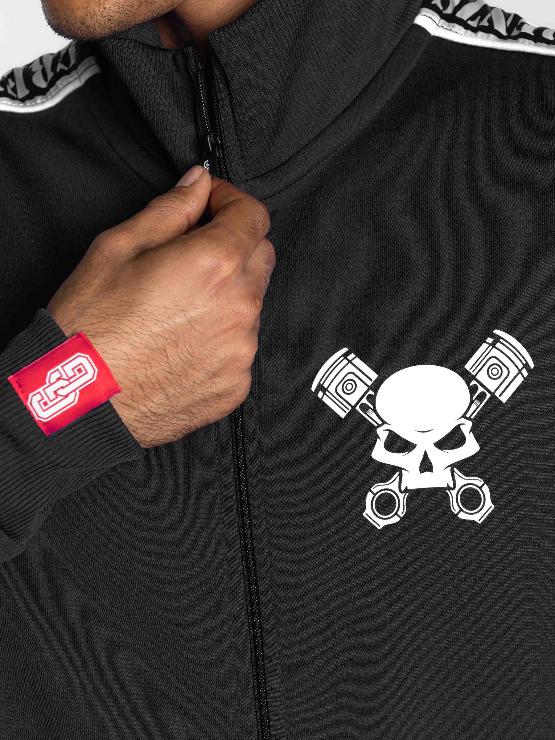 Skull Track Jacket Black