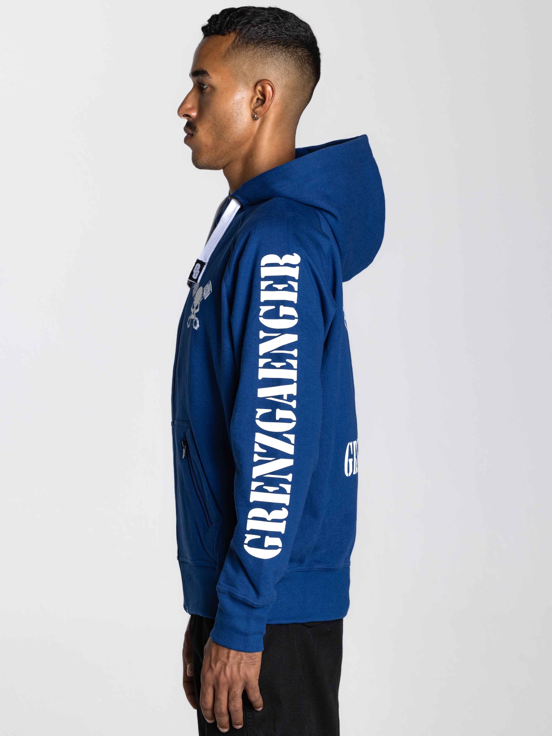 Skull Zipper Blue