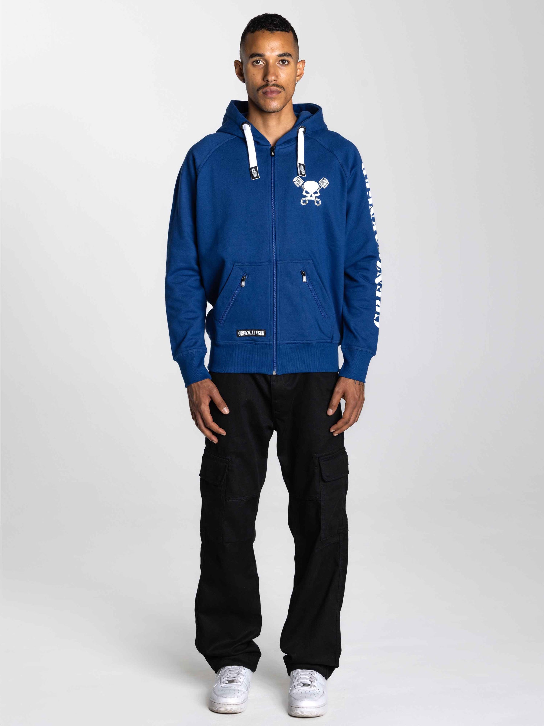 Skull Zipper Blue