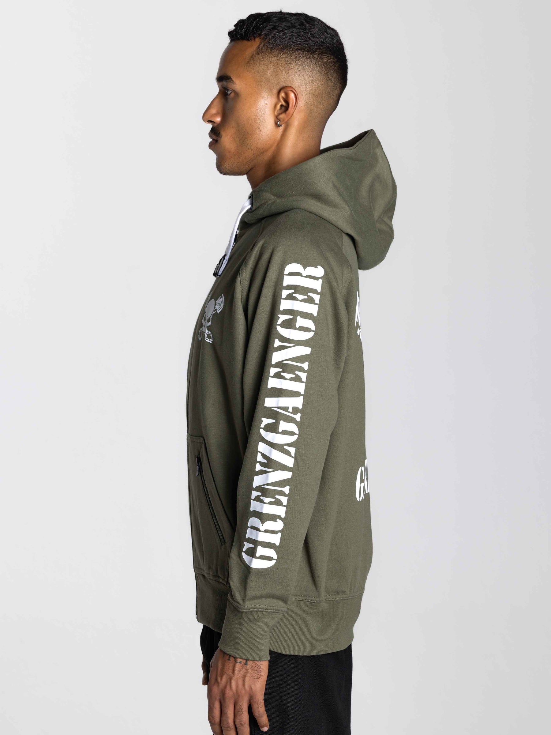 Skull Zipper Green