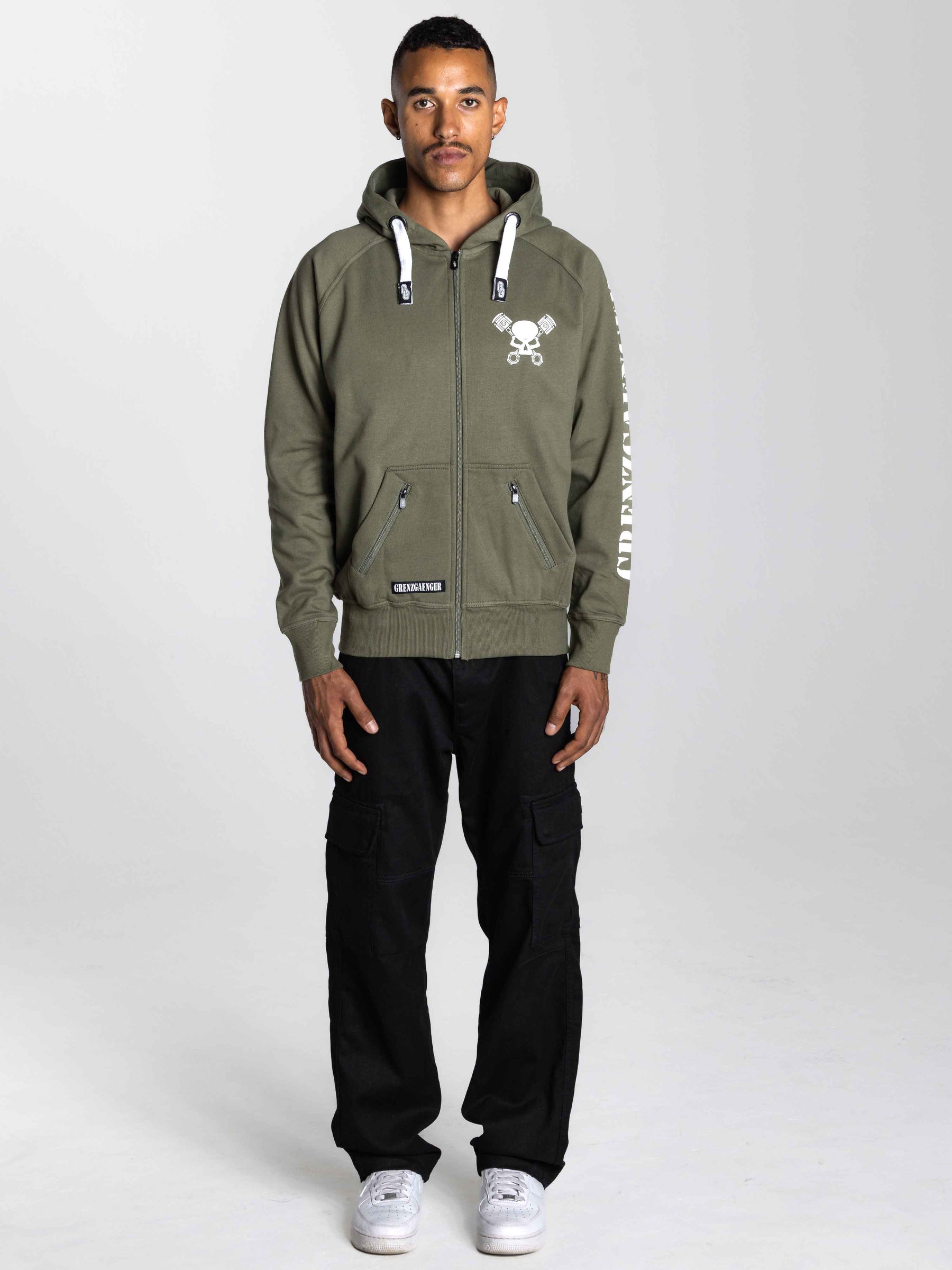 Skull Zipper Green