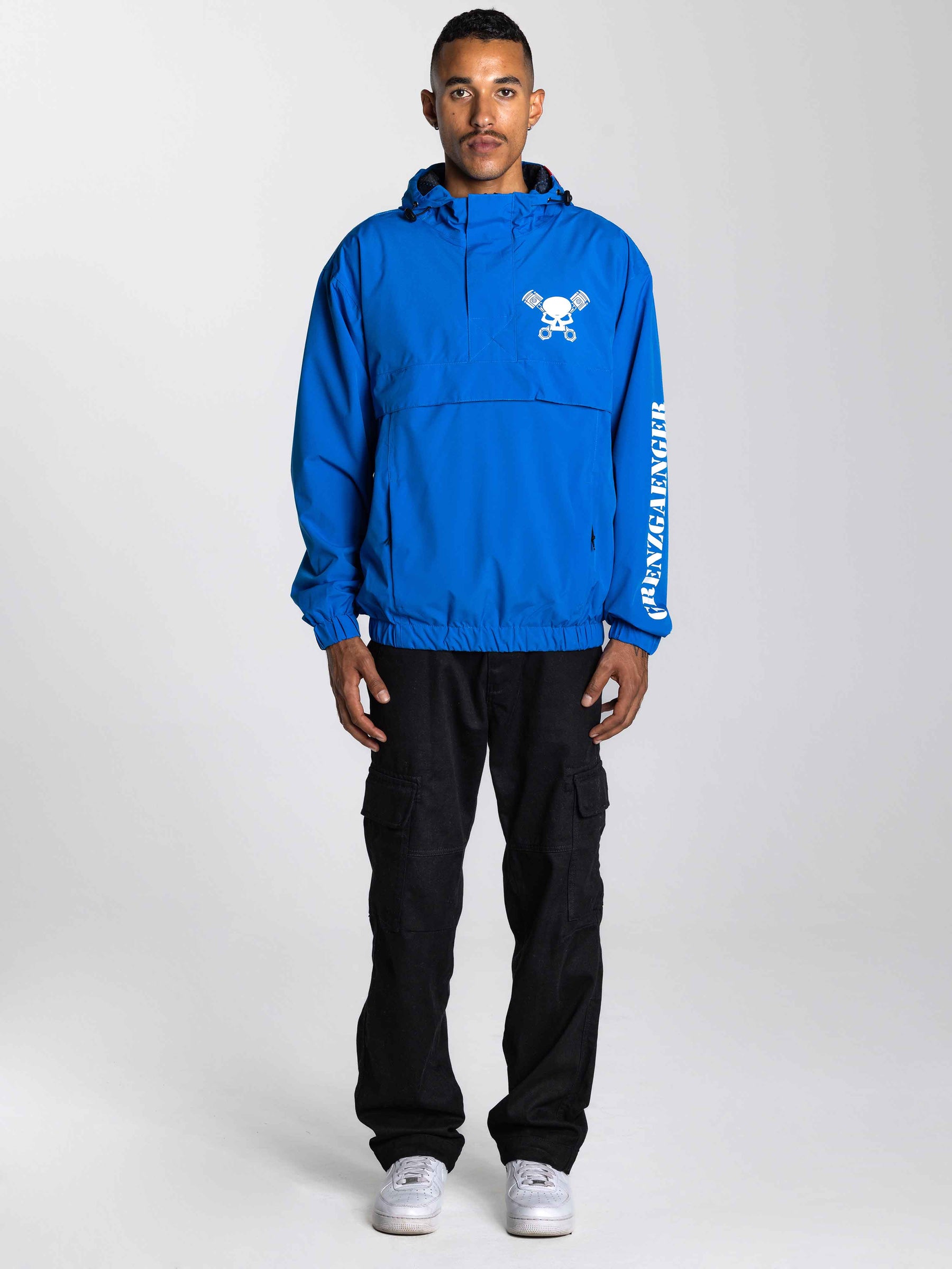 Skull Windbreaker Blue