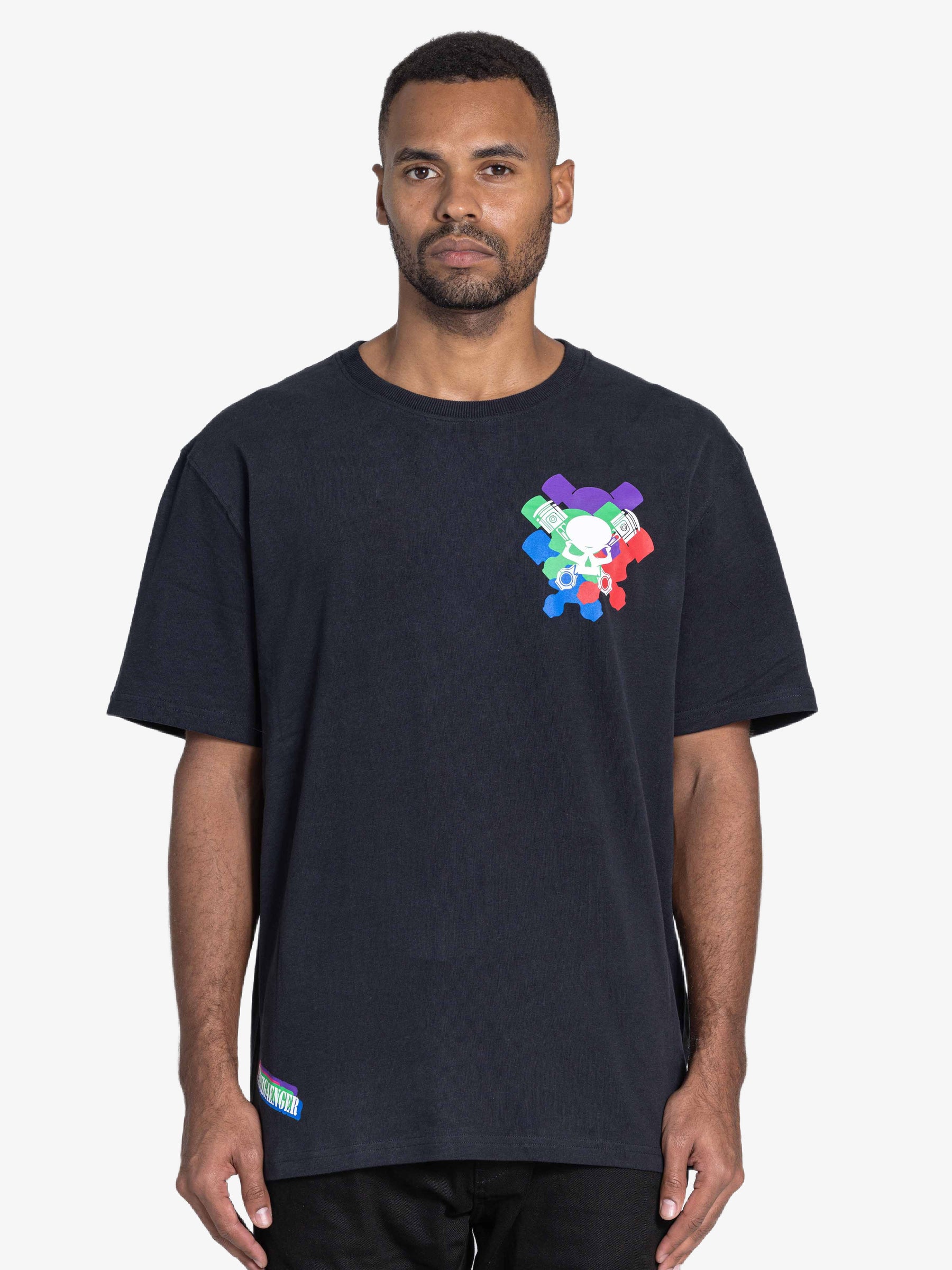 Color Block Skull Tee