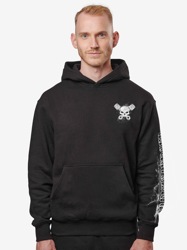 24H Grenzgaenger Engine Skull Hoodie