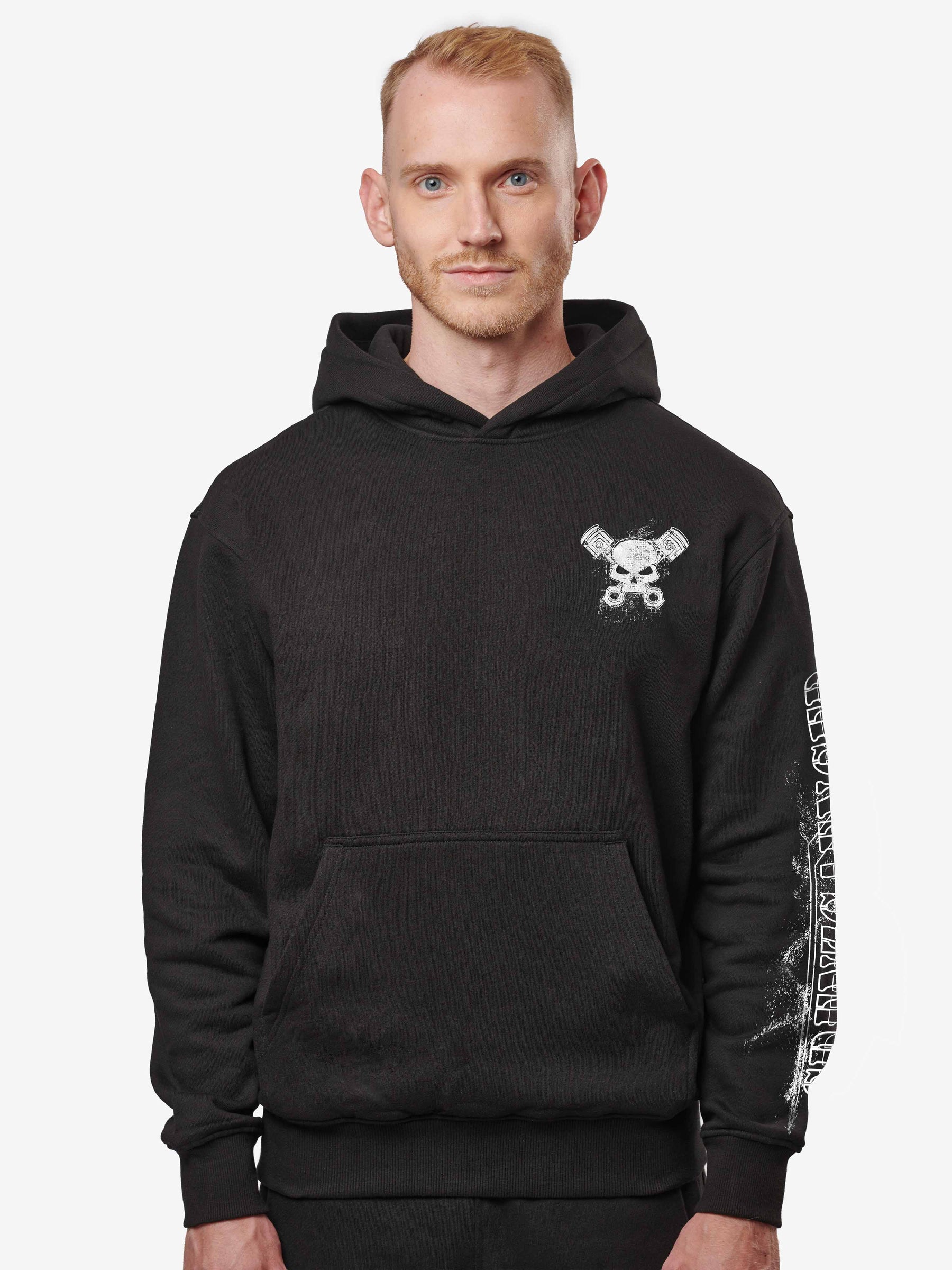 24H Grenzgaenger Engine Skull Hoodie