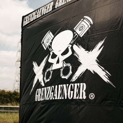 grenzgänger zelt Grenzgaenger Motocross-Rennzelt mit Logo-Seitenwänden