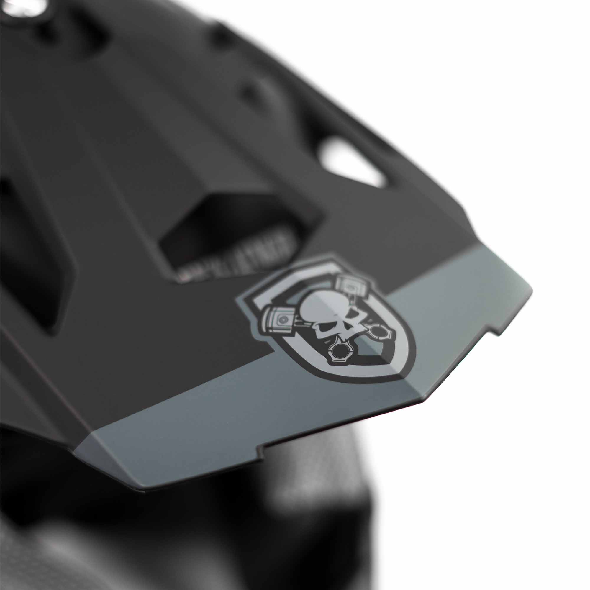 Grenzgaenger Triple F MX Helmet Black with Skull Logo