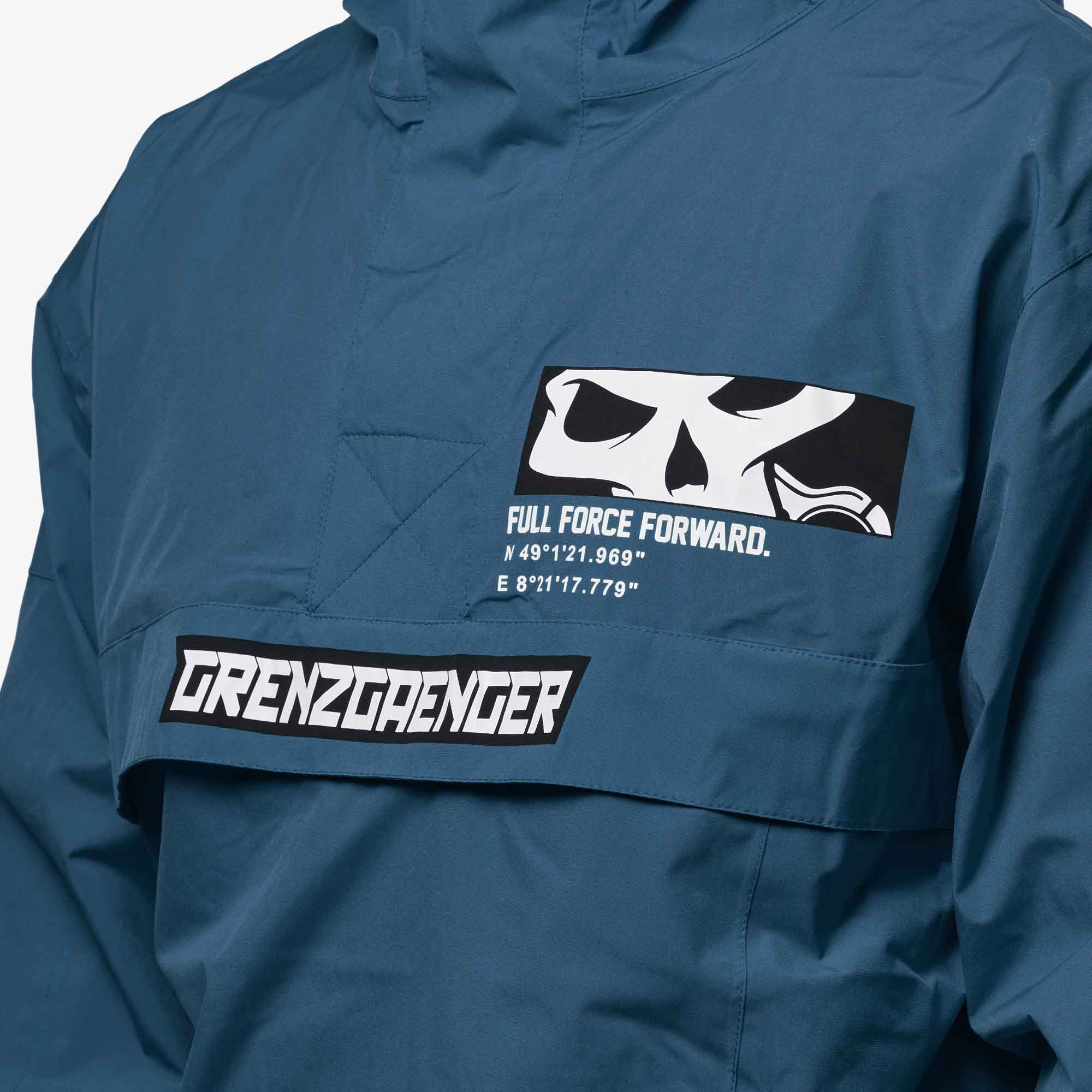 Grenzgaenger Windbreaker Petrol with 5000mm water column
