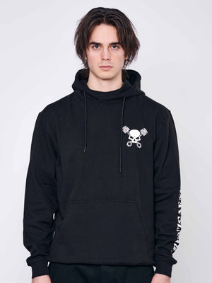 Skull Hoodie Men Black