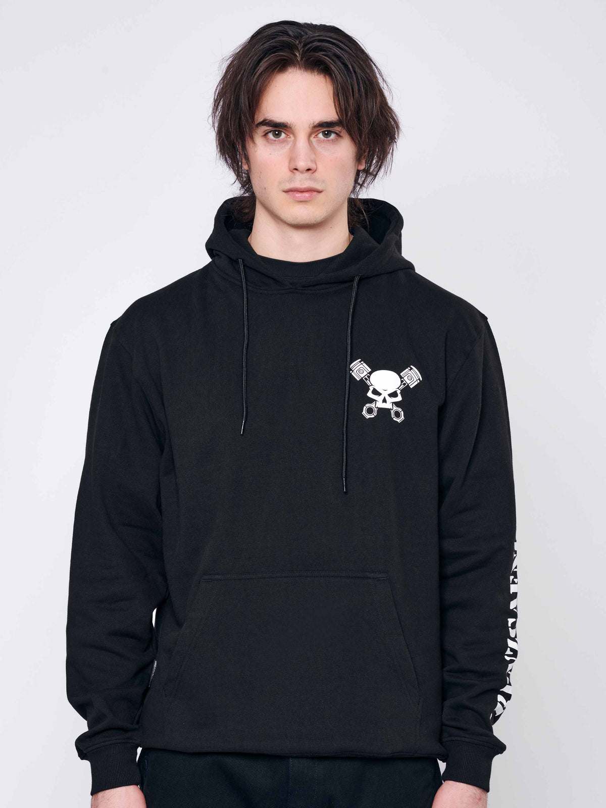 Skull Hoodie Men Black