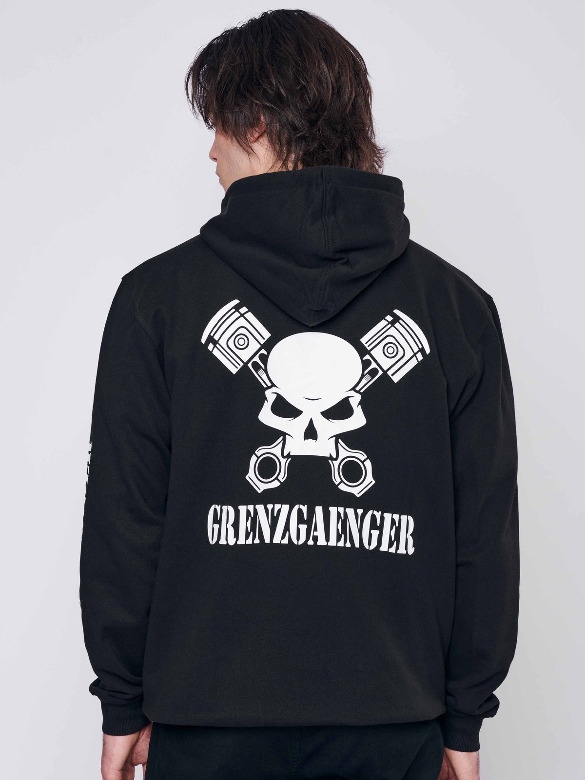 Skull Hoodie Men Black