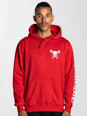 Skull Hoodie Men Red