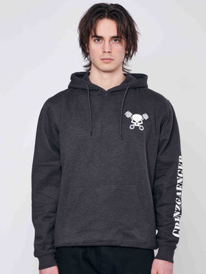 Skull Hoodie Men Grey