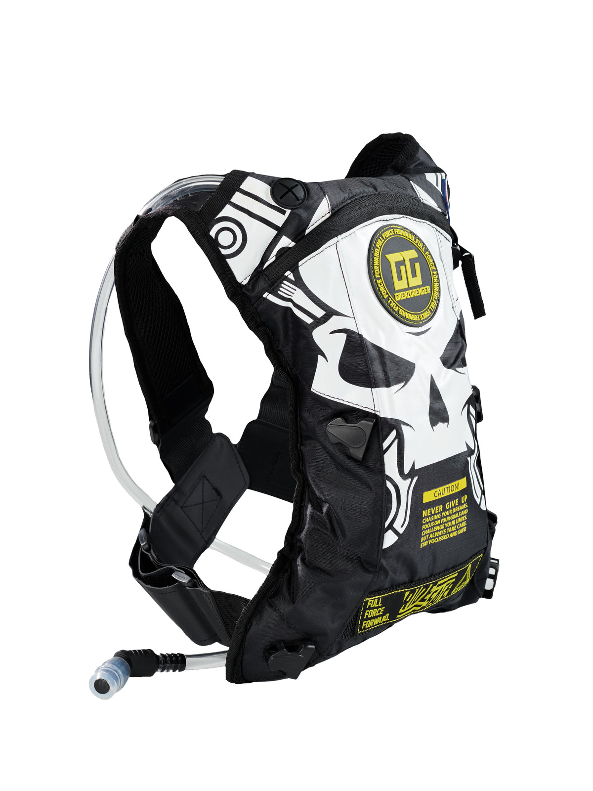 Skull Hydration Backpack Black