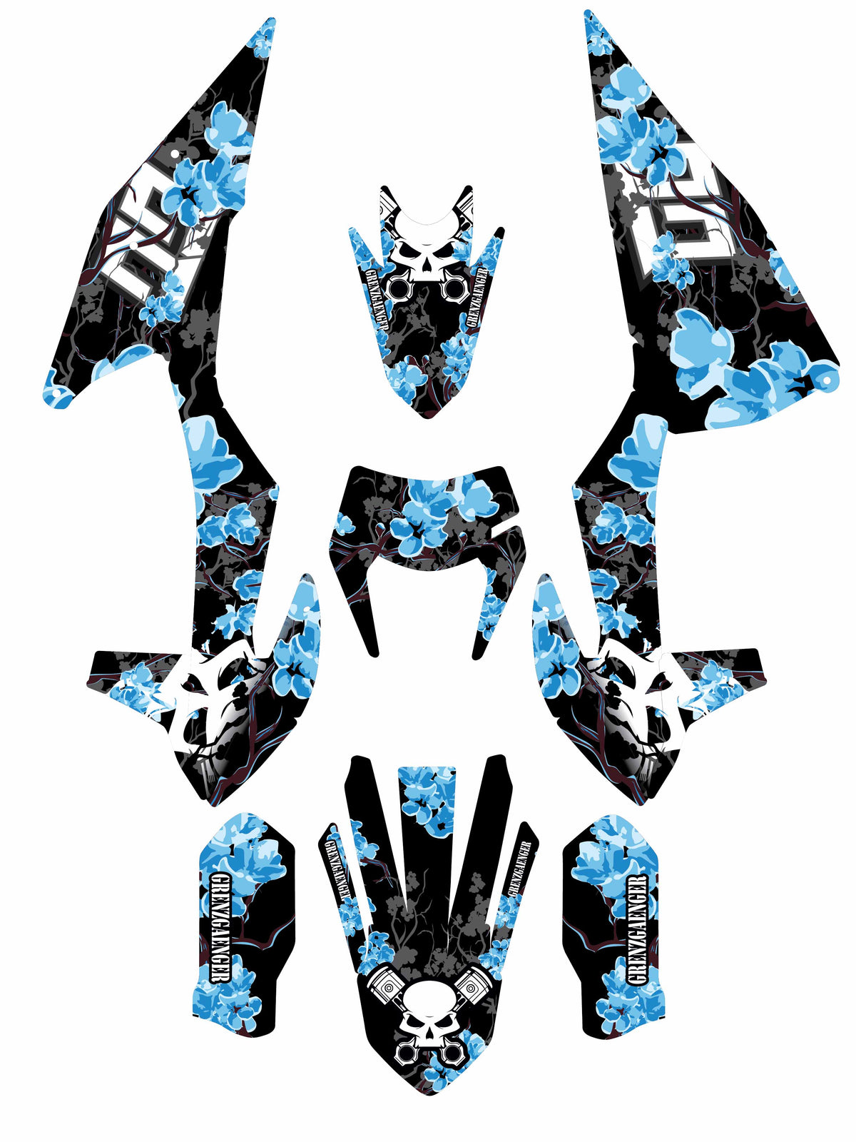 Cherry Blossom Graphics - arctic blue