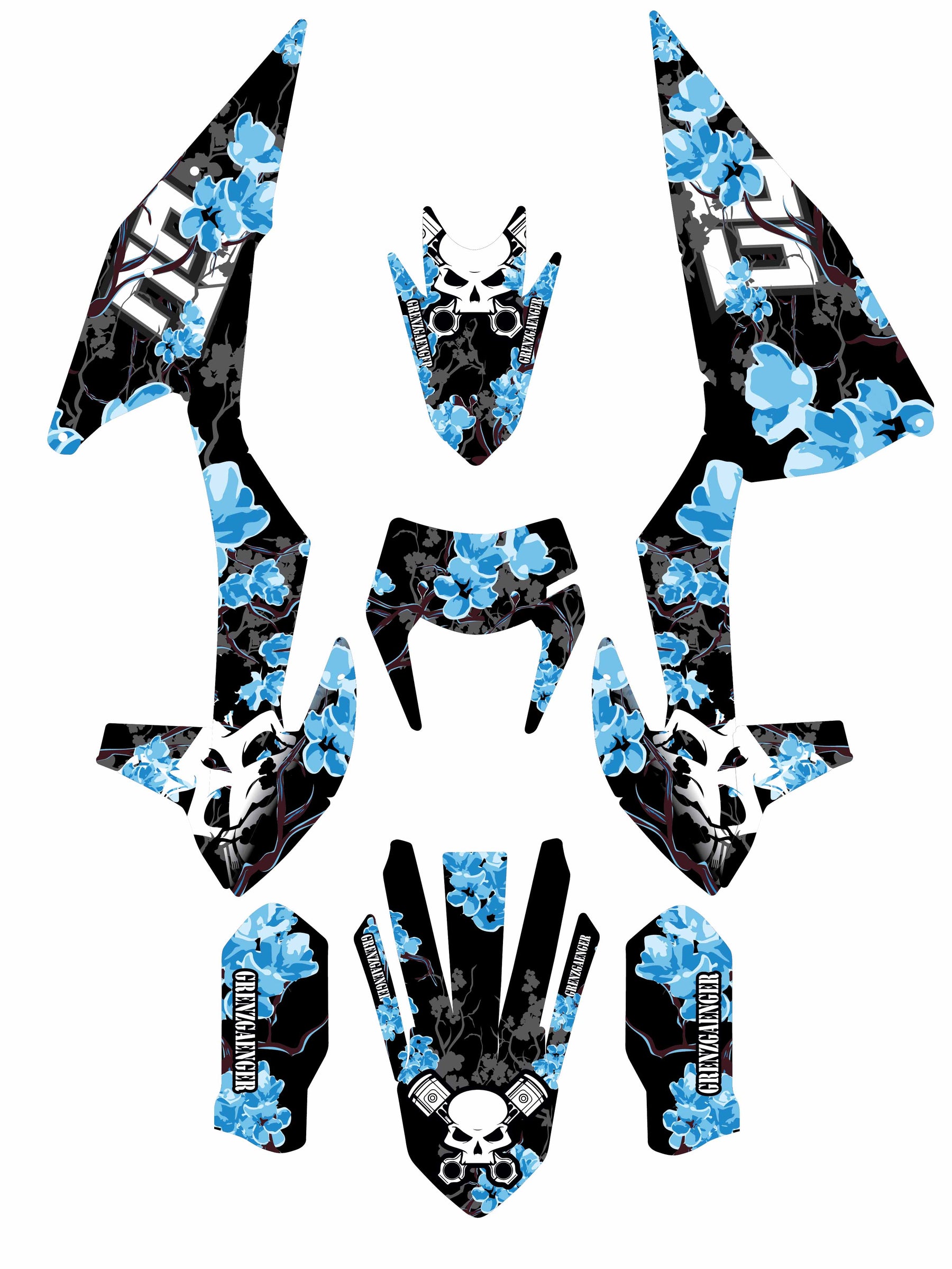 Cherry Blossom Graphics - arctic blue
