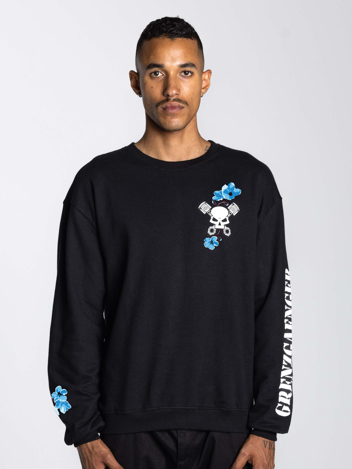 Cherry Blossom Crewneck arctic blue