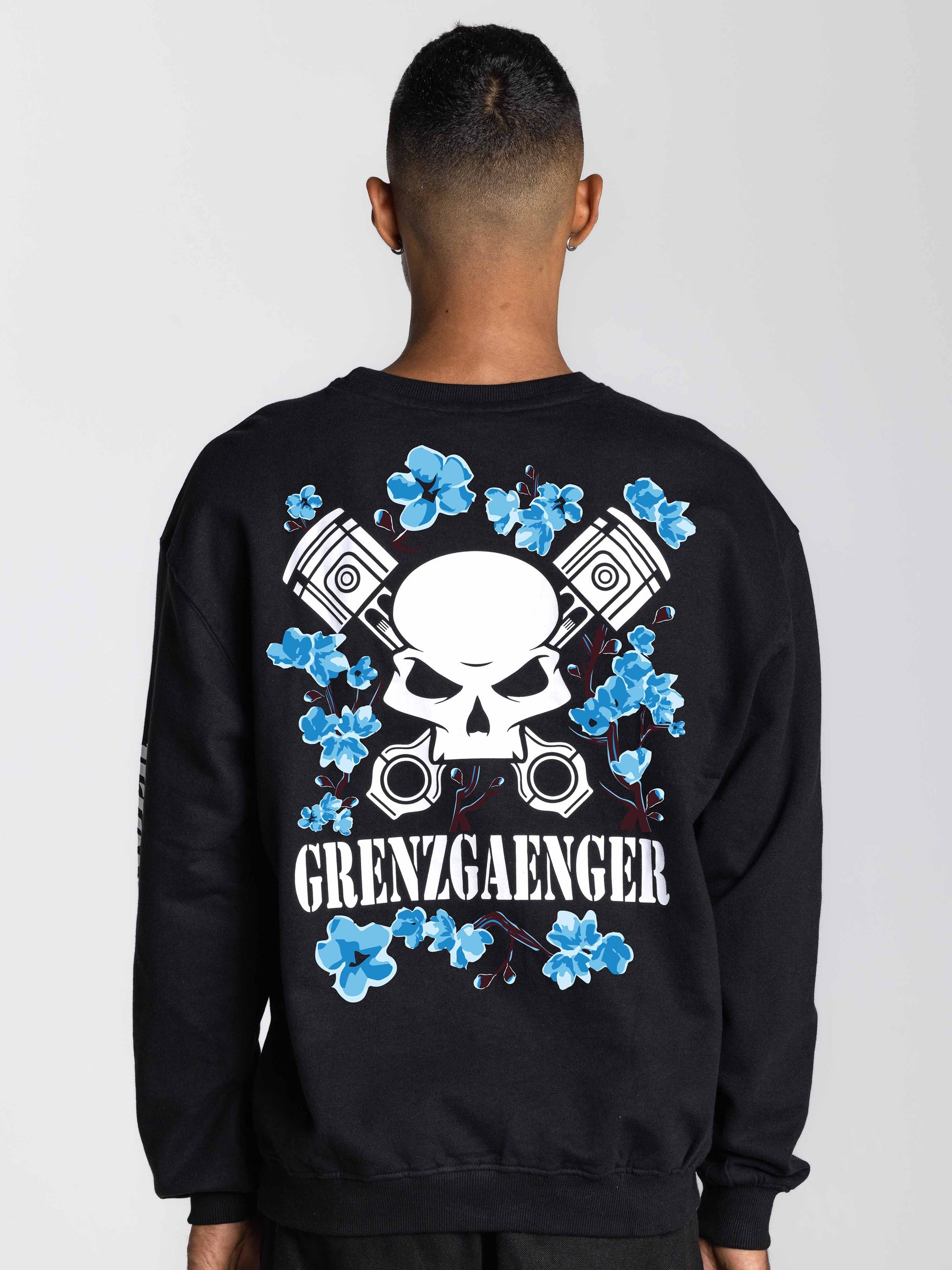 Cherry Blossom Crewneck arctic blue