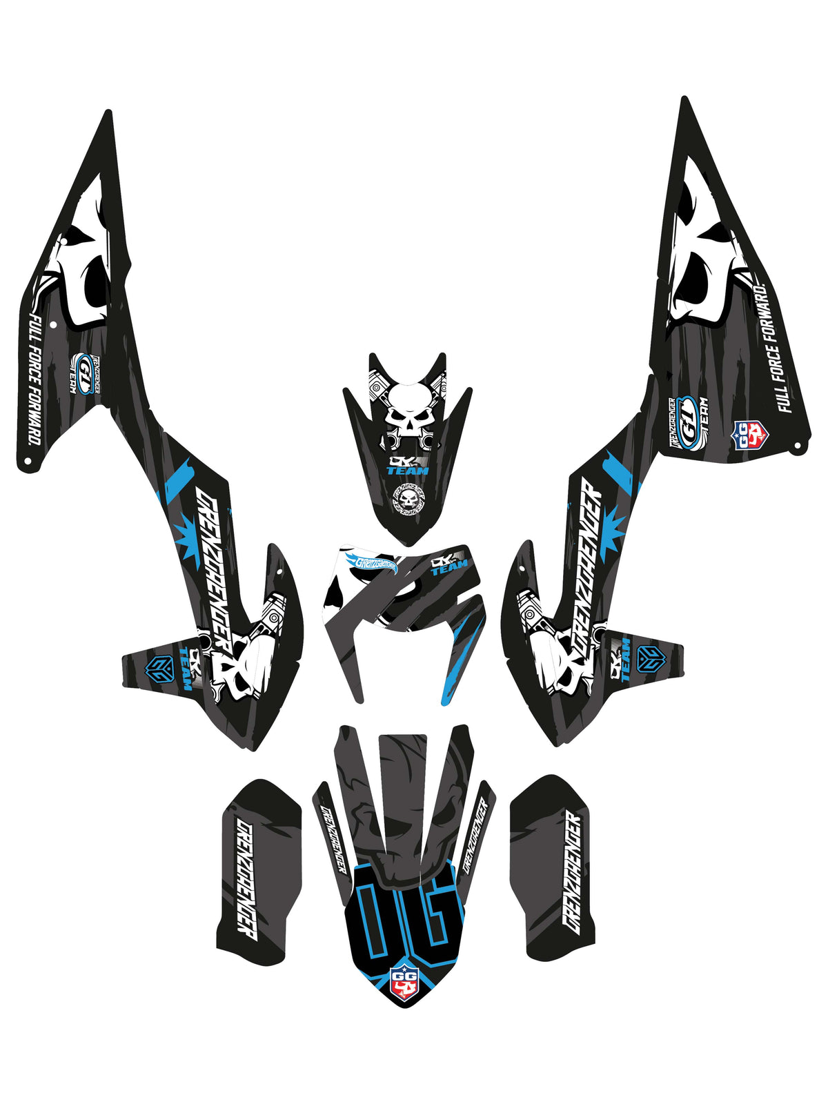 Grenzgaenger Race Graphics blue