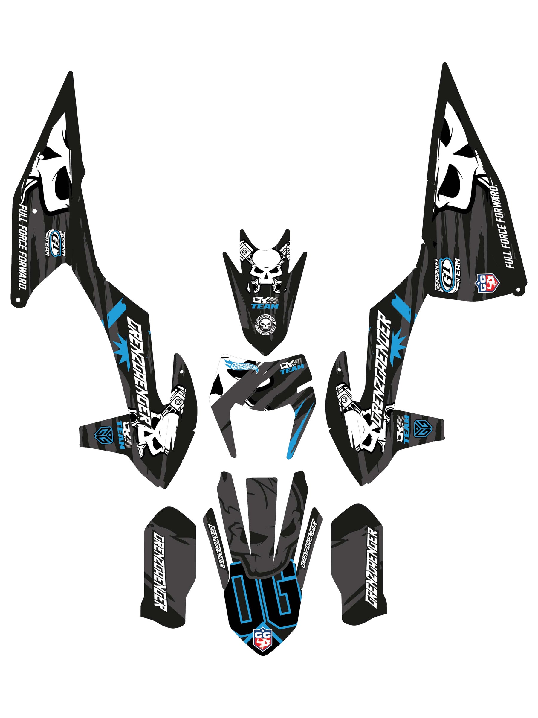 Grenzgaenger Race Graphics blue