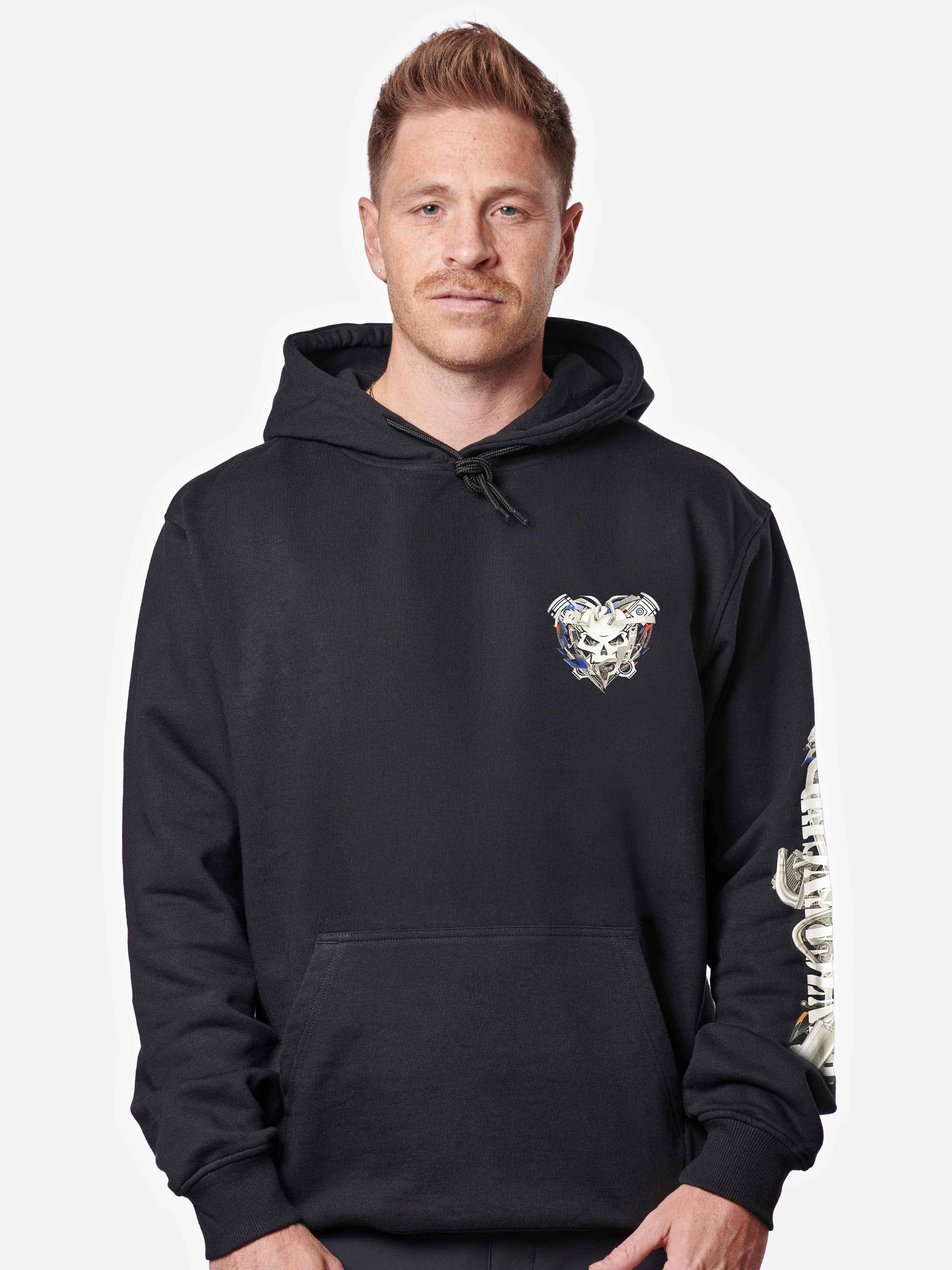24H Skull Hearts Hoodie