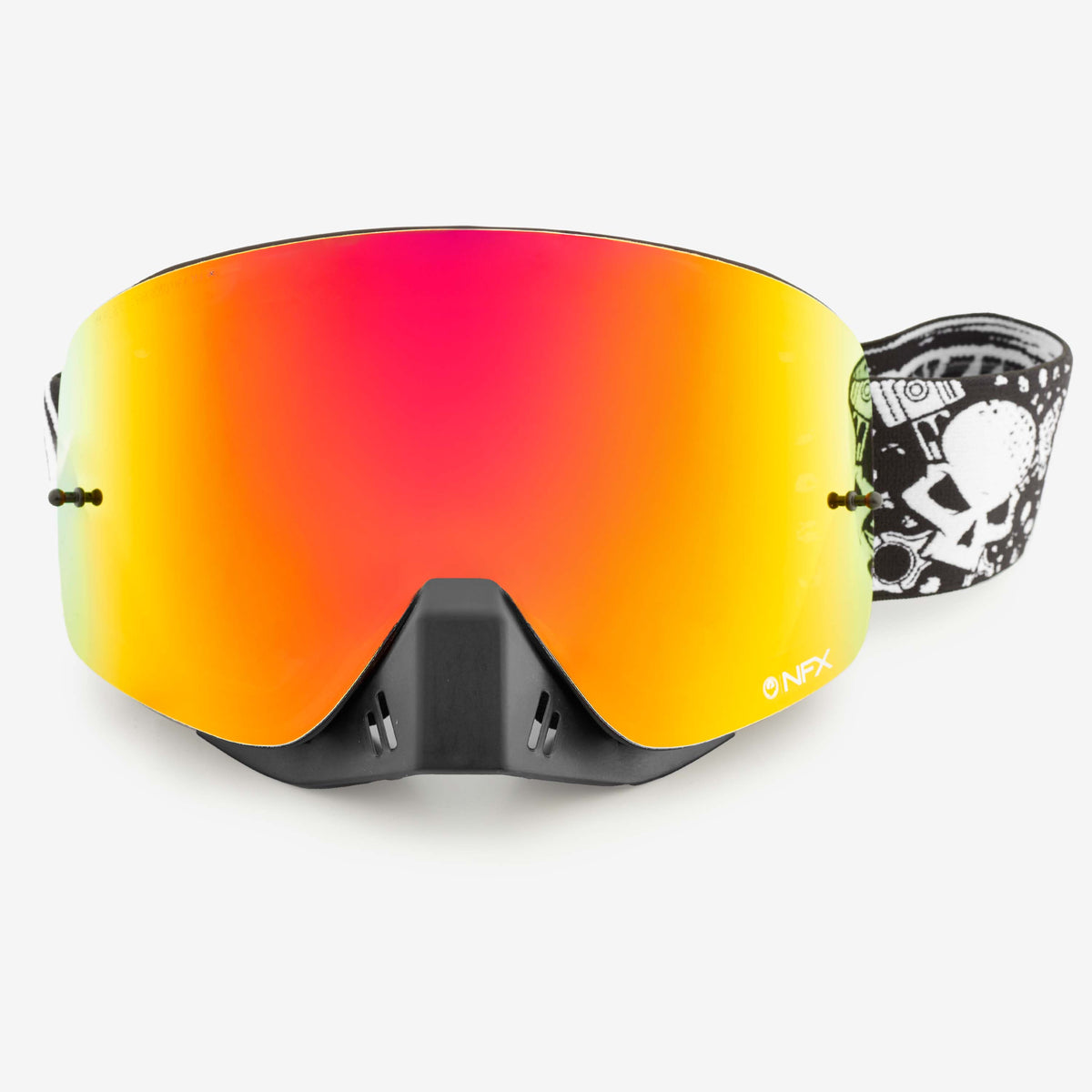 Grenzgaenger NFX MX goggles with anti-fog & UV protection red