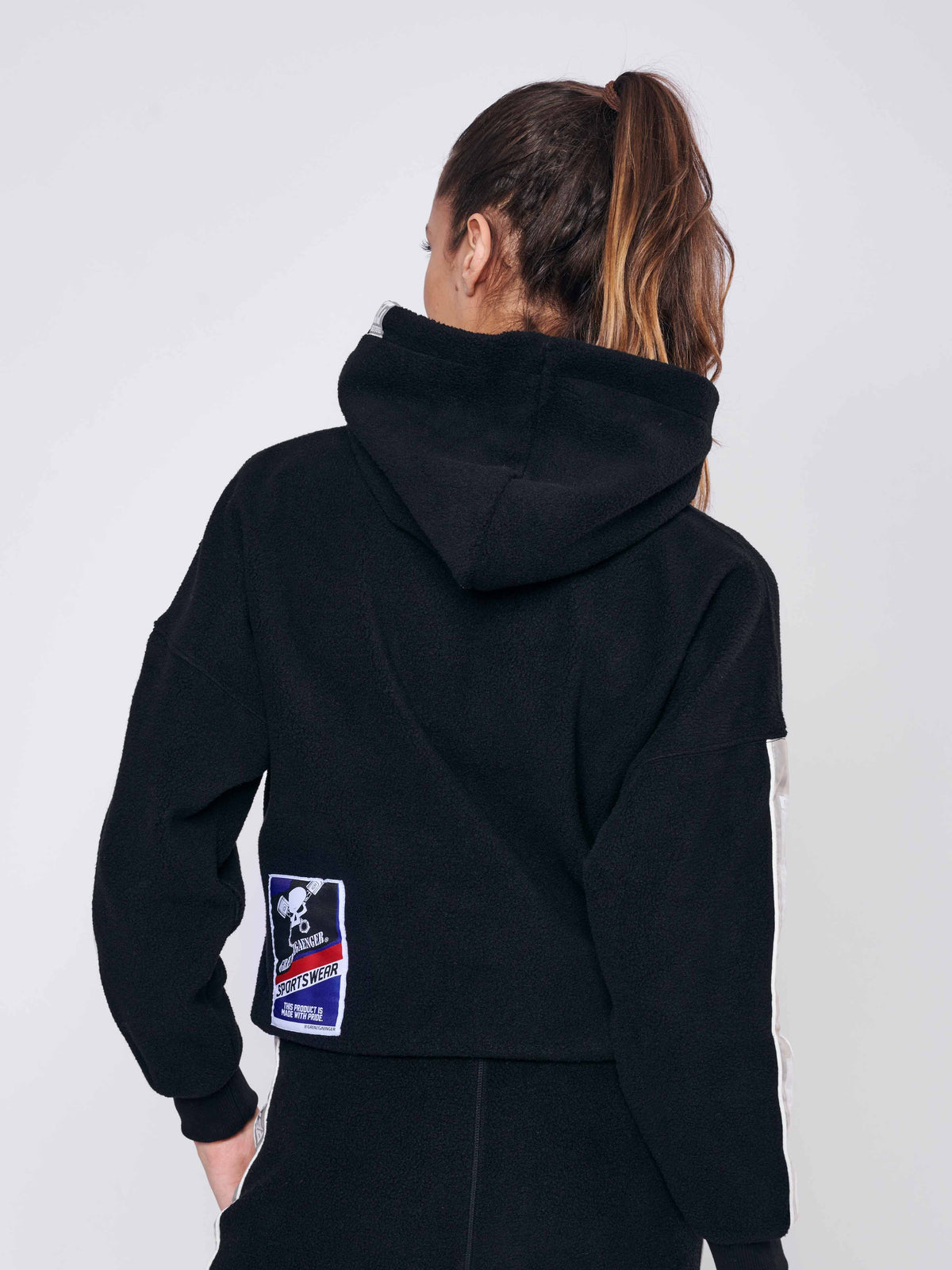 Sherpa Hoodie Women Black