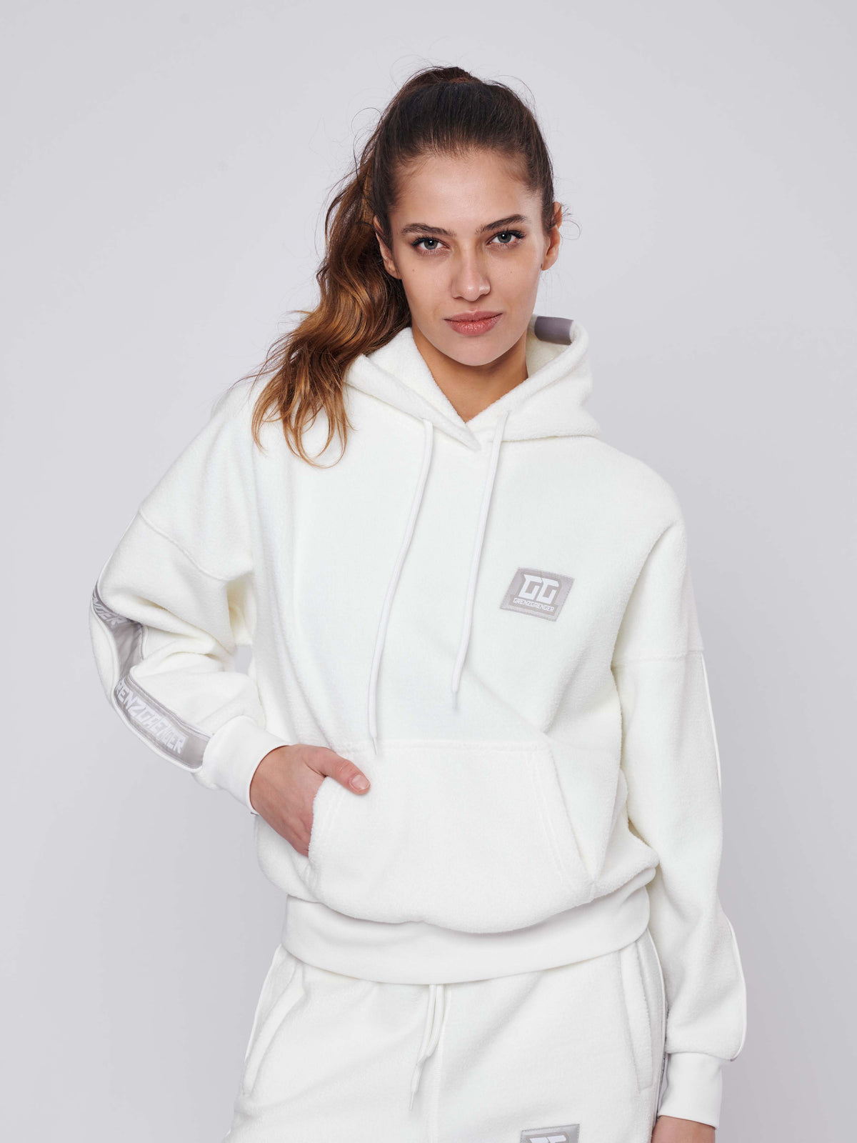 Sherpa Hoodie Women White