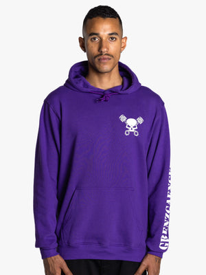 Skull Hoodie Men Purple