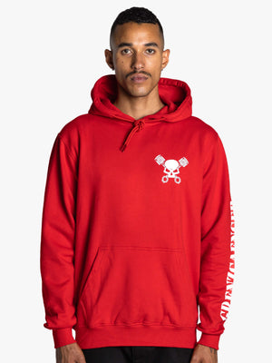 Skull Hoodie Men Red