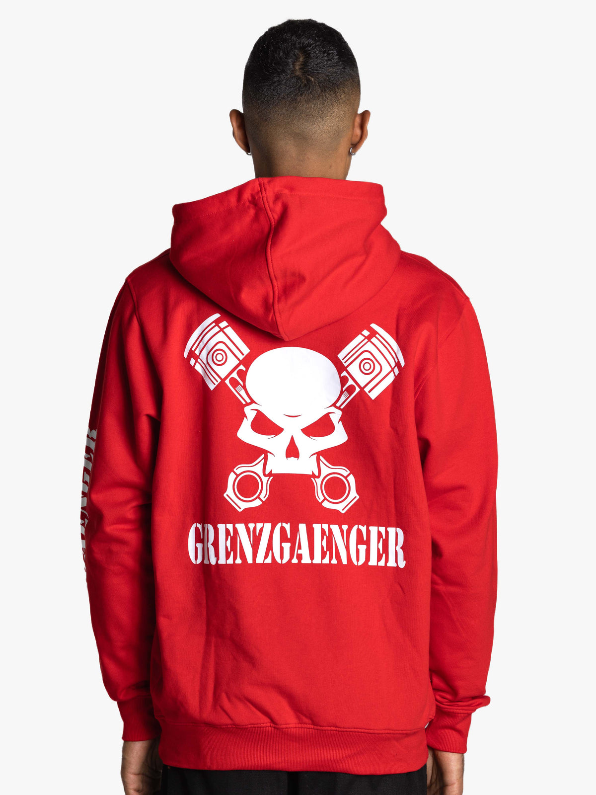 Skull Hoodie Men Red