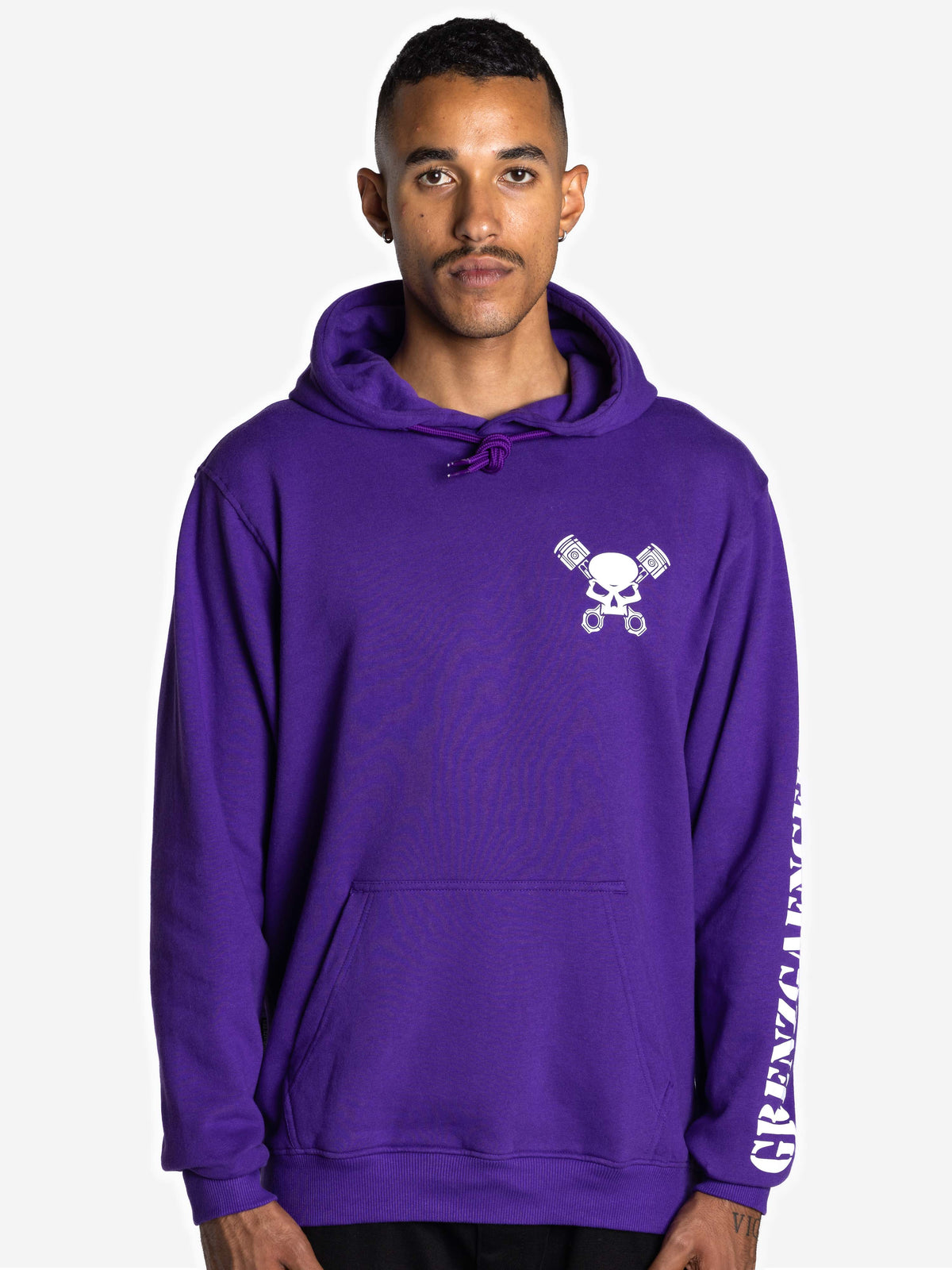 Skull Hoodie Men Purple