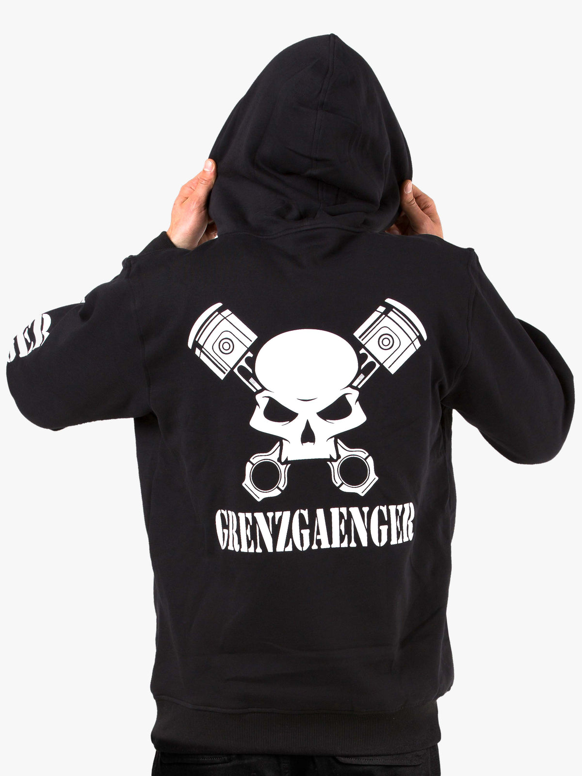 Skull Hoodie Men Black