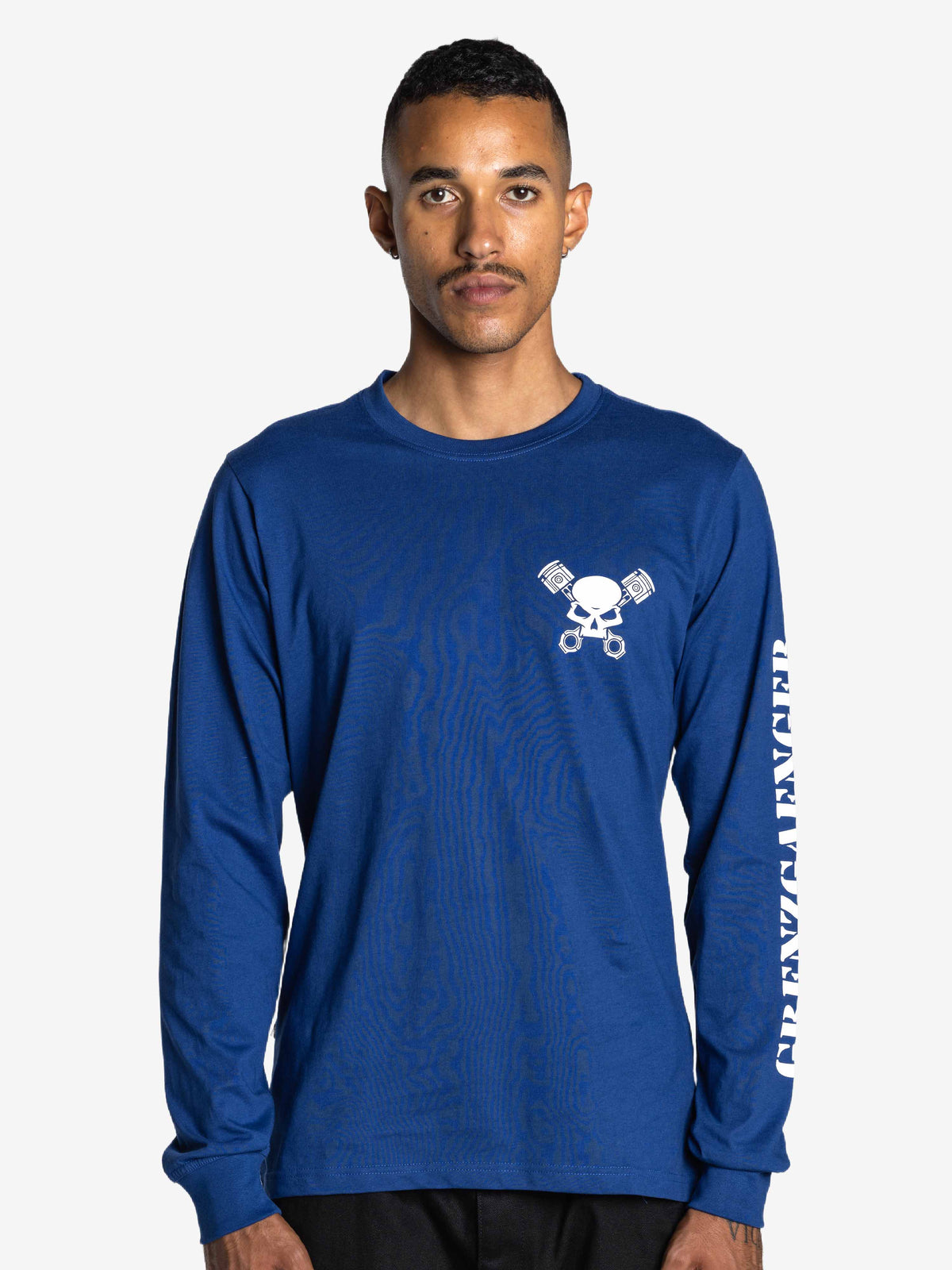 Skull Longsleeve navy blue