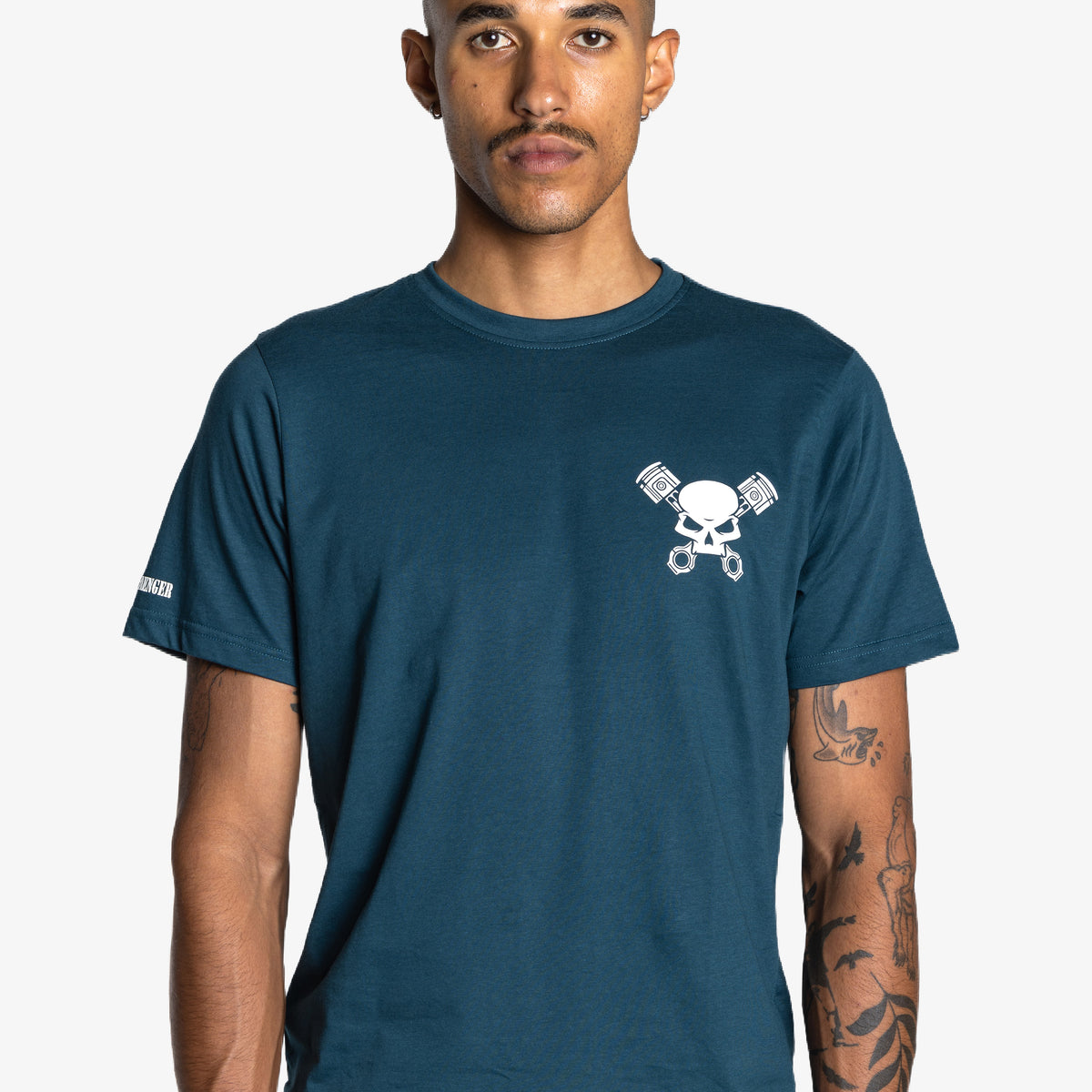 Grenzgaenger Skull T-Shirt Men Petrol