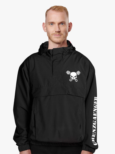 GRENZGAENGER パーカー ブラック Lサイズ skull-windbreaker-black-01jpg-