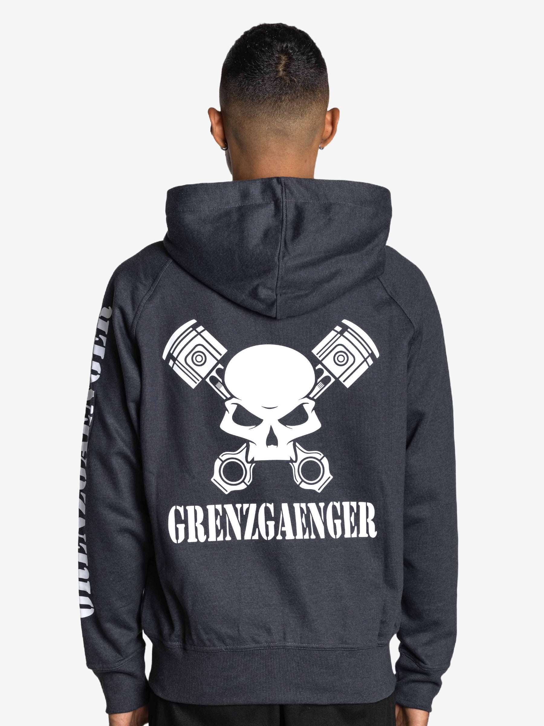 Skull Zipper Grey